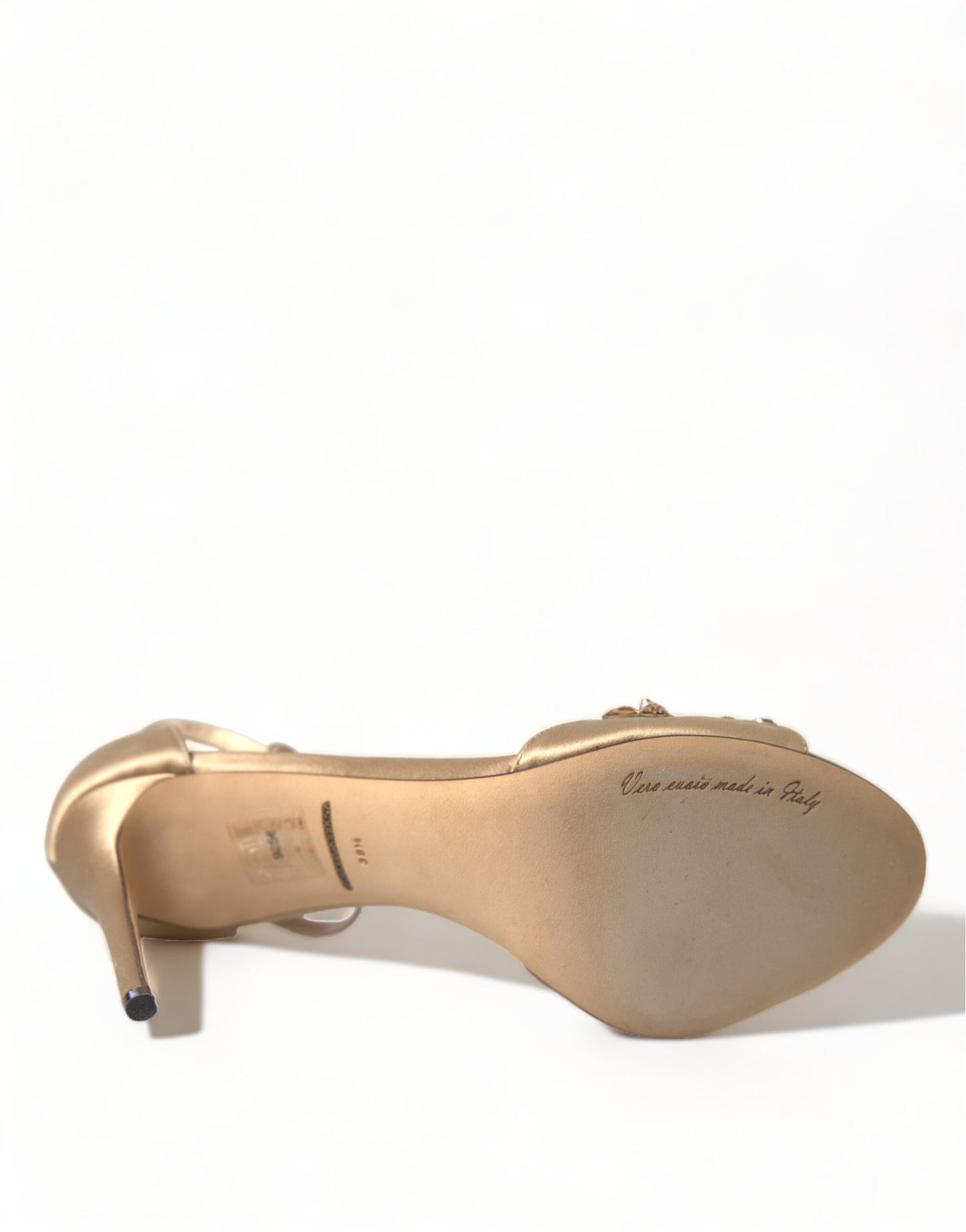 Dolce & Gabbana Krystaludsmykkede Sandaler med Hæl