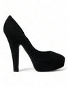 Dolce & Gabbana Sorte Ruskinds Pumps Med Hæle Sofistikeret Stil