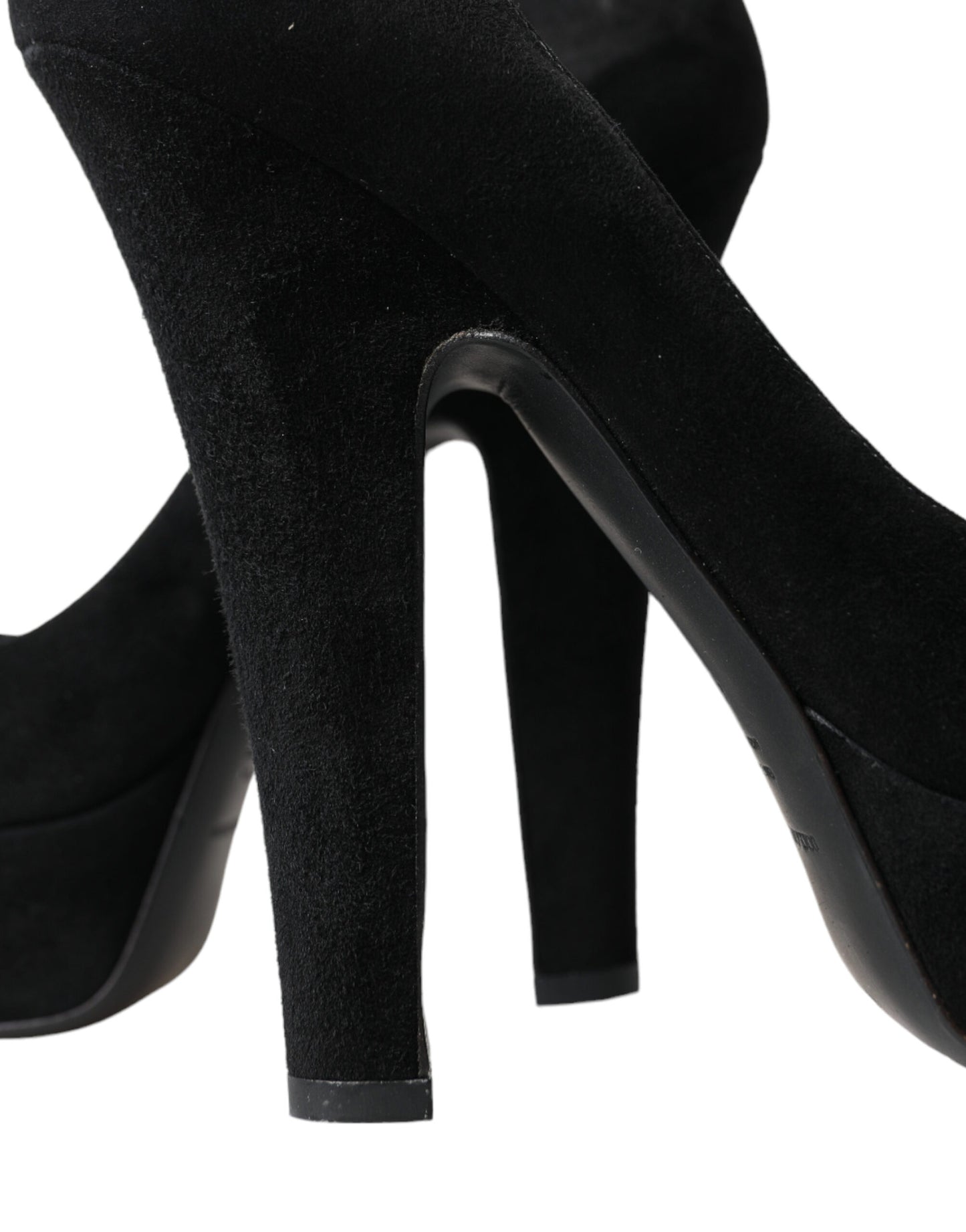 Dolce & Gabbana Sorte Ruskinds Pumps Med Hæle Sofistikeret Stil