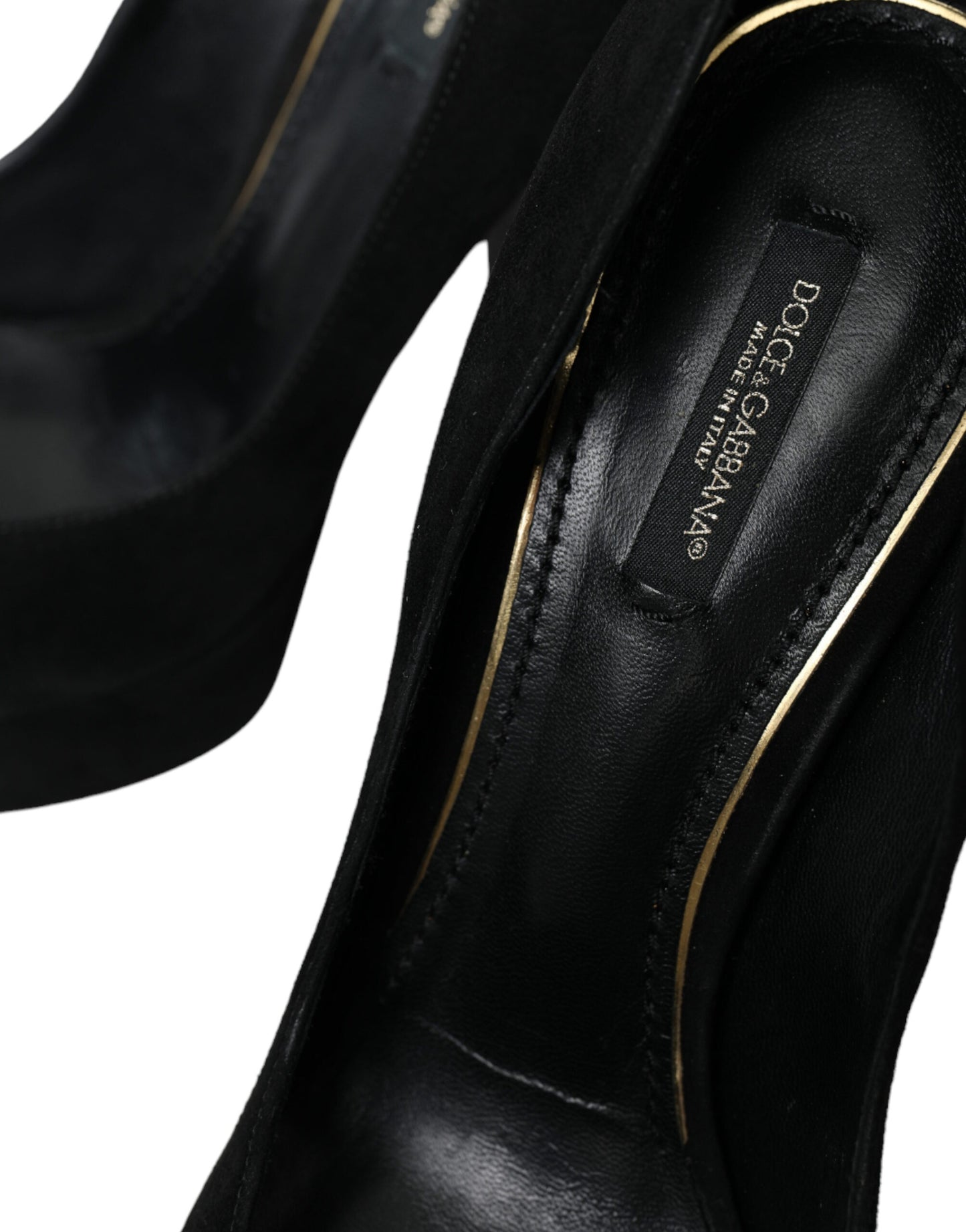 Dolce & Gabbana Sorte Ruskinds Pumps Med Hæle Sofistikeret Stil