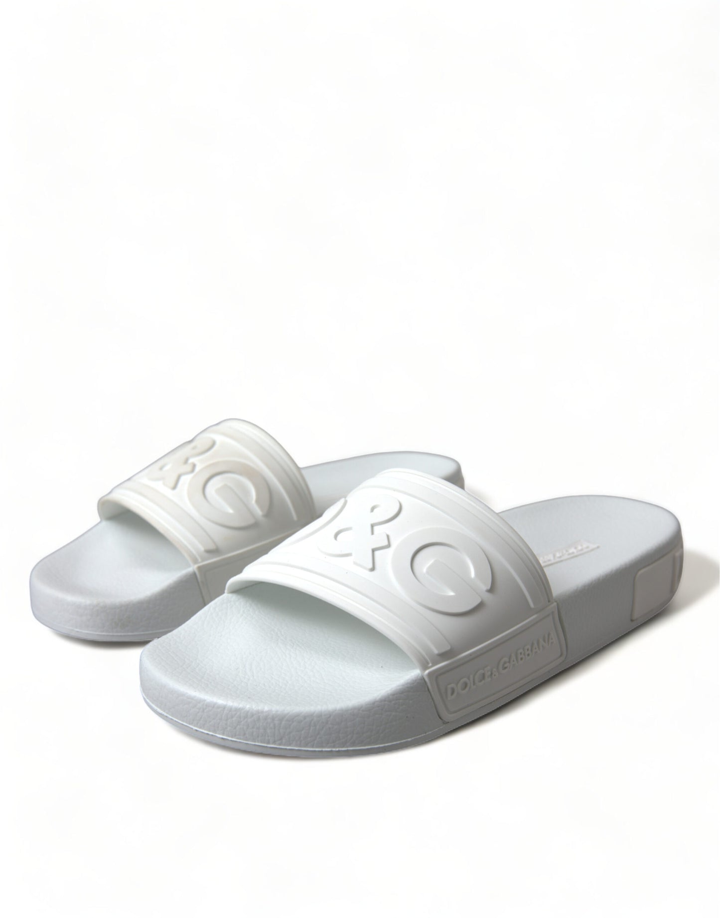 Dolce & Gabbana Elegante Hvide Logo Slides