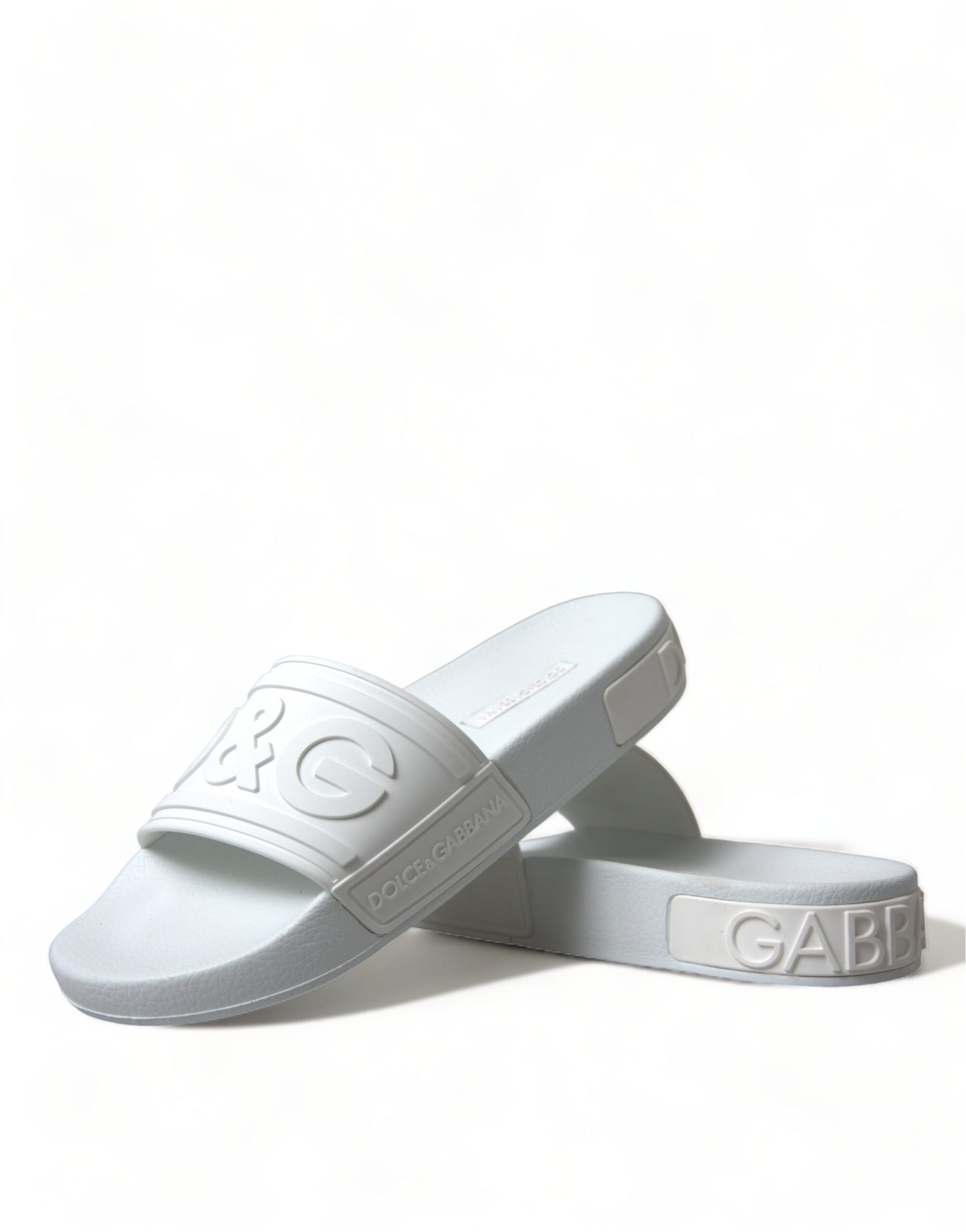 Dolce & Gabbana Elegante Hvide Logo Slides