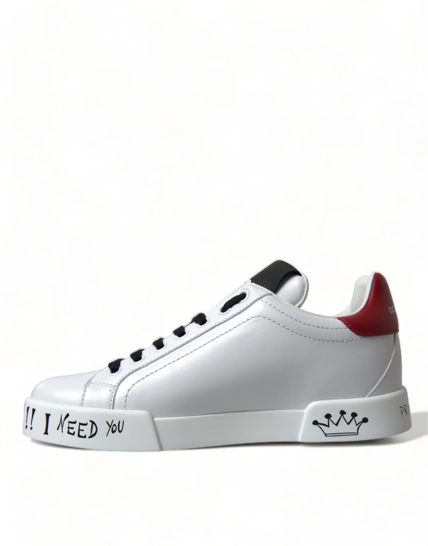 Dolce & Gabbana Chic Hvide Portofino Lædersneakers