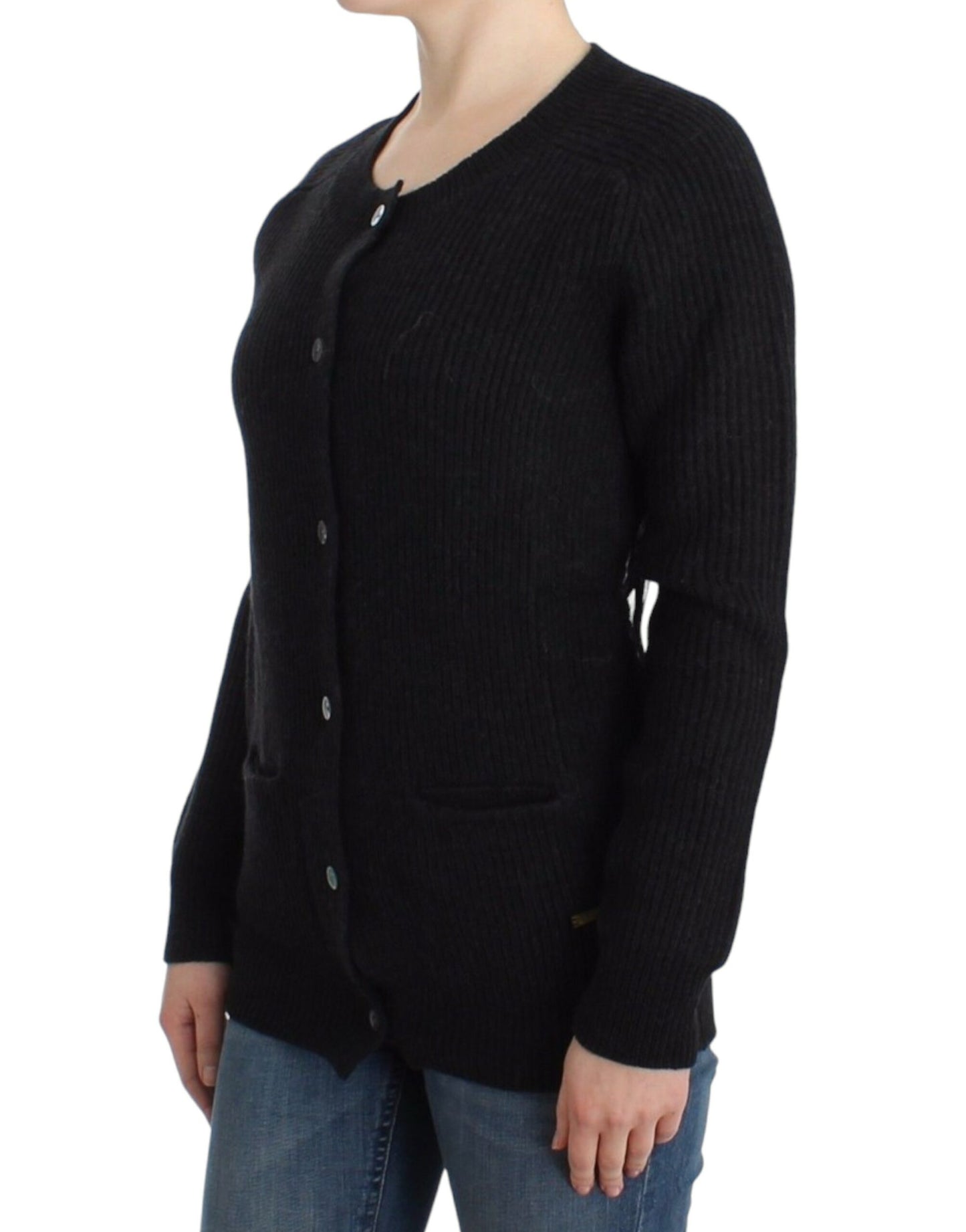 John Galliano Chic uldcardigan med gennemsigtig ryg