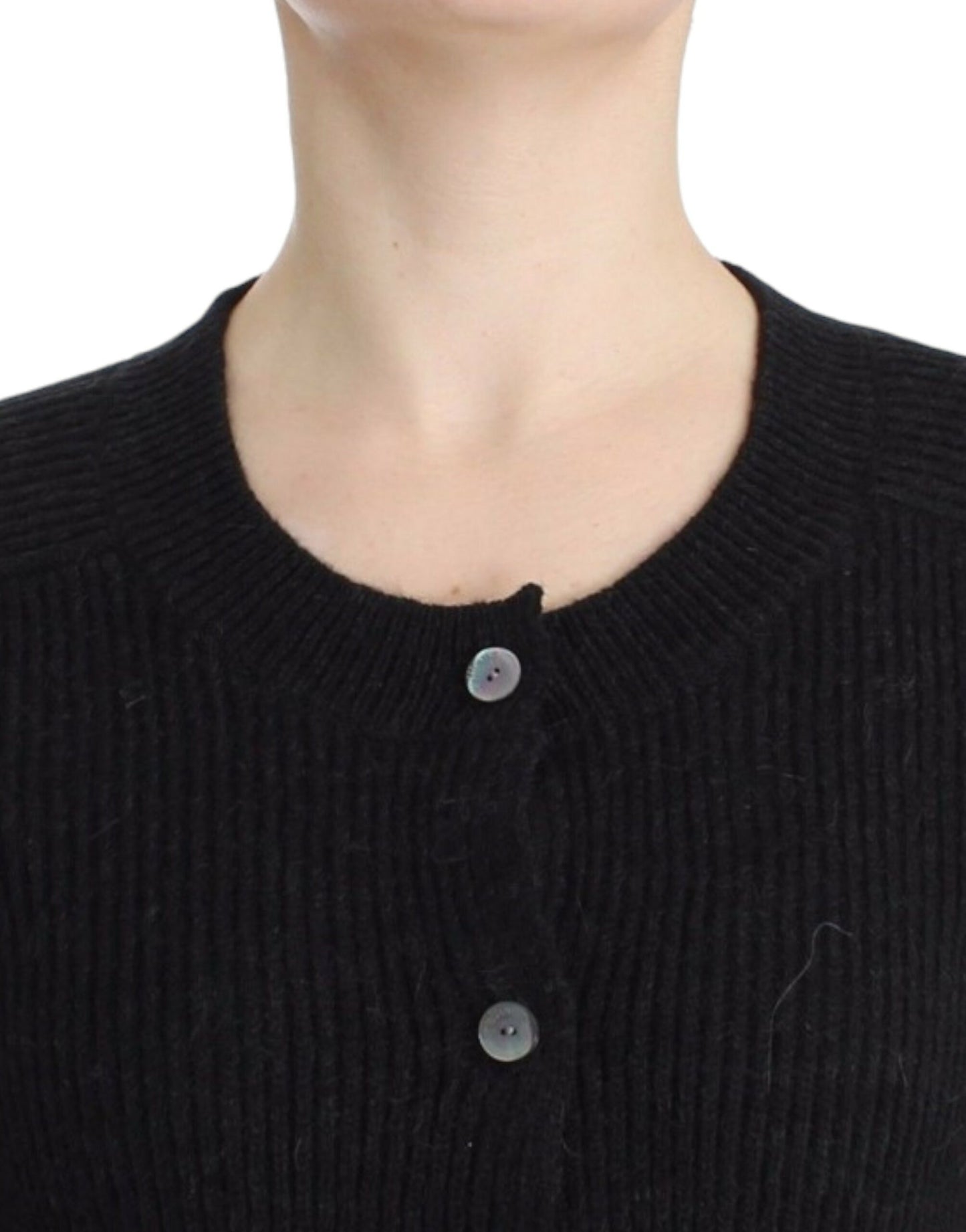 John Galliano Chic uldcardigan med gennemsigtig ryg