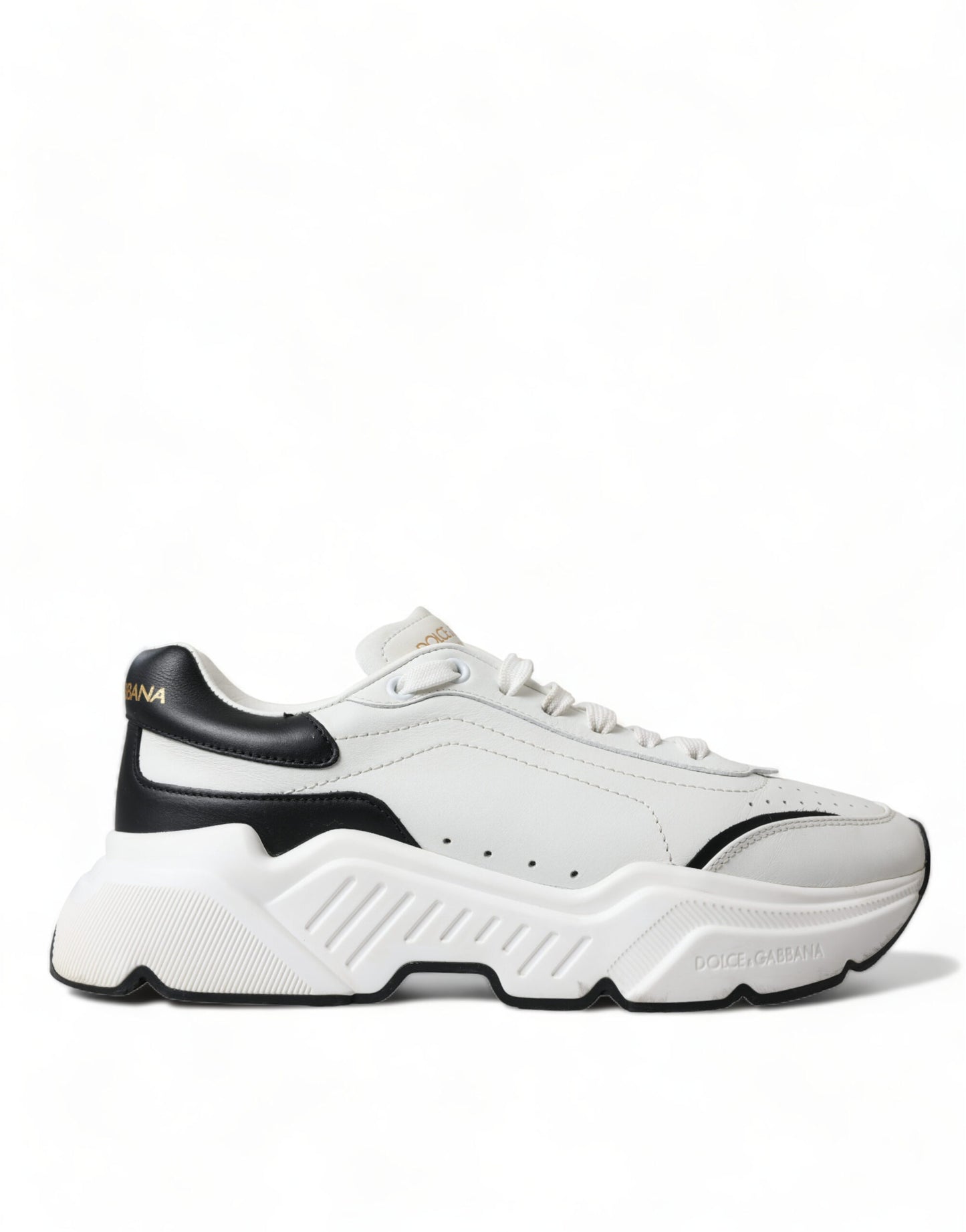 Dolce & Gabbana Chic Sort & Hvide Daymaster Lædersneakers