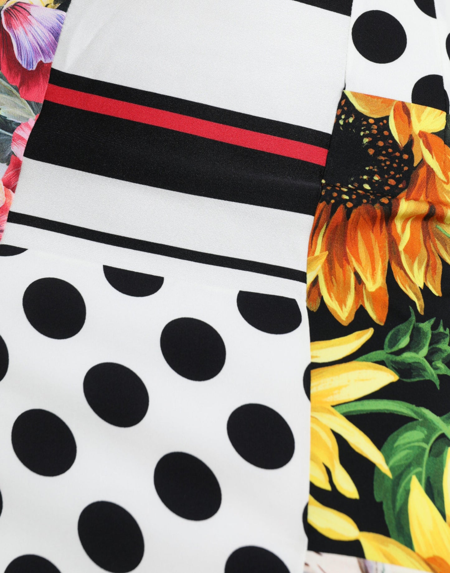 Dolce & Gabbana Glamorous højtaljet patchwork midi-nederdel