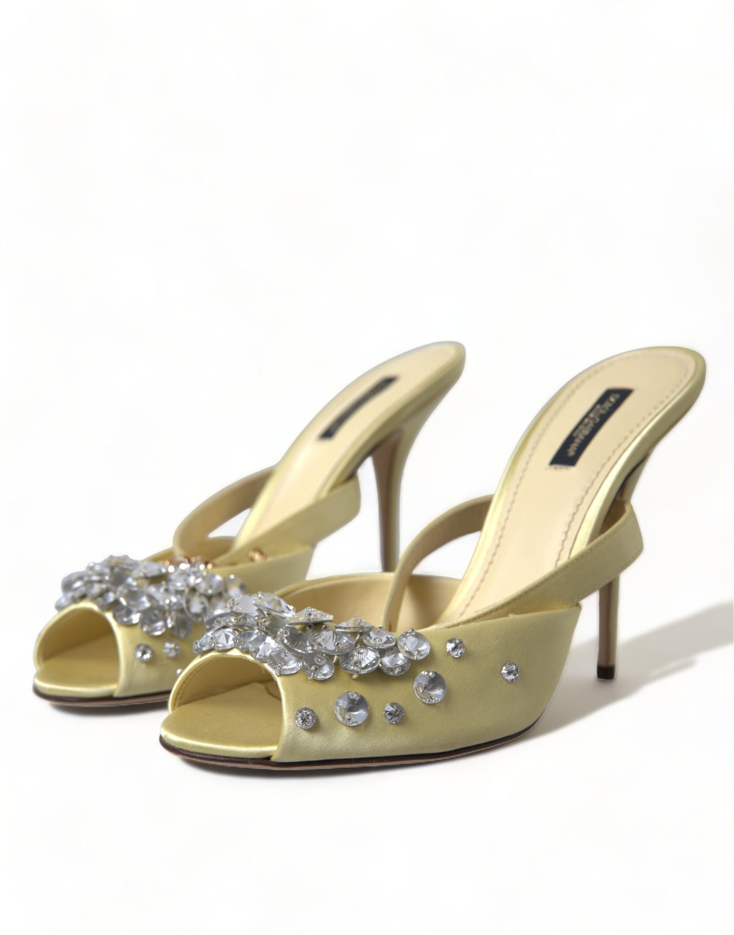 Dolce & Gabbana Krystaludsmykkede Silkesandaler