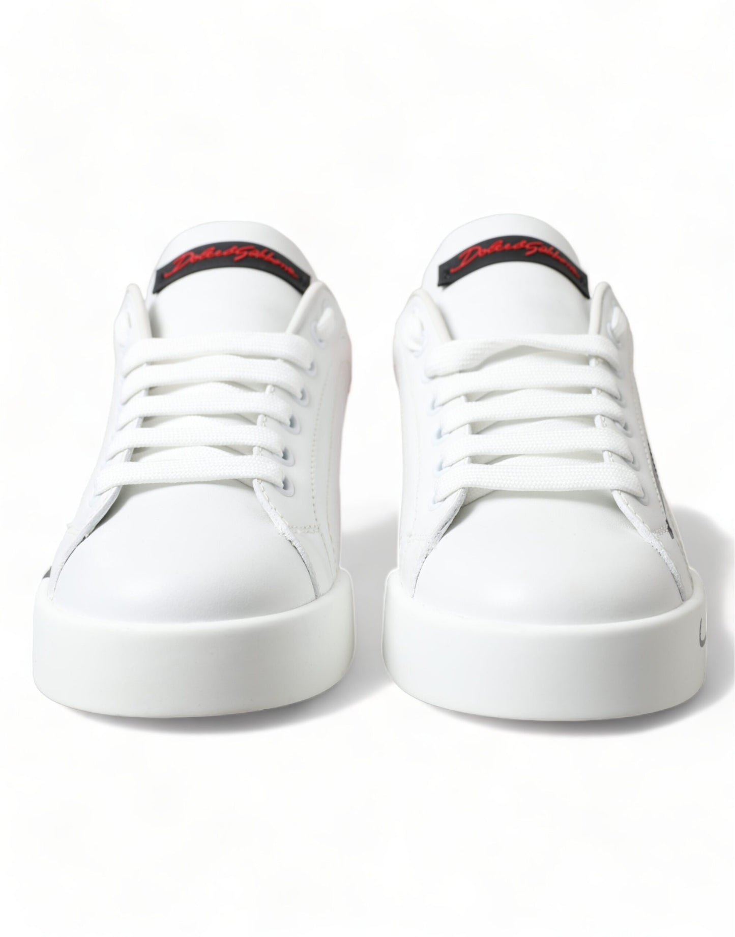 Dolce & Gabbana Elegante Hvide Læder Portofino Sneakers