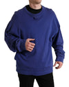 Dolce & Gabbana Kongeblå Bomulds-Crew Neck-trøje
