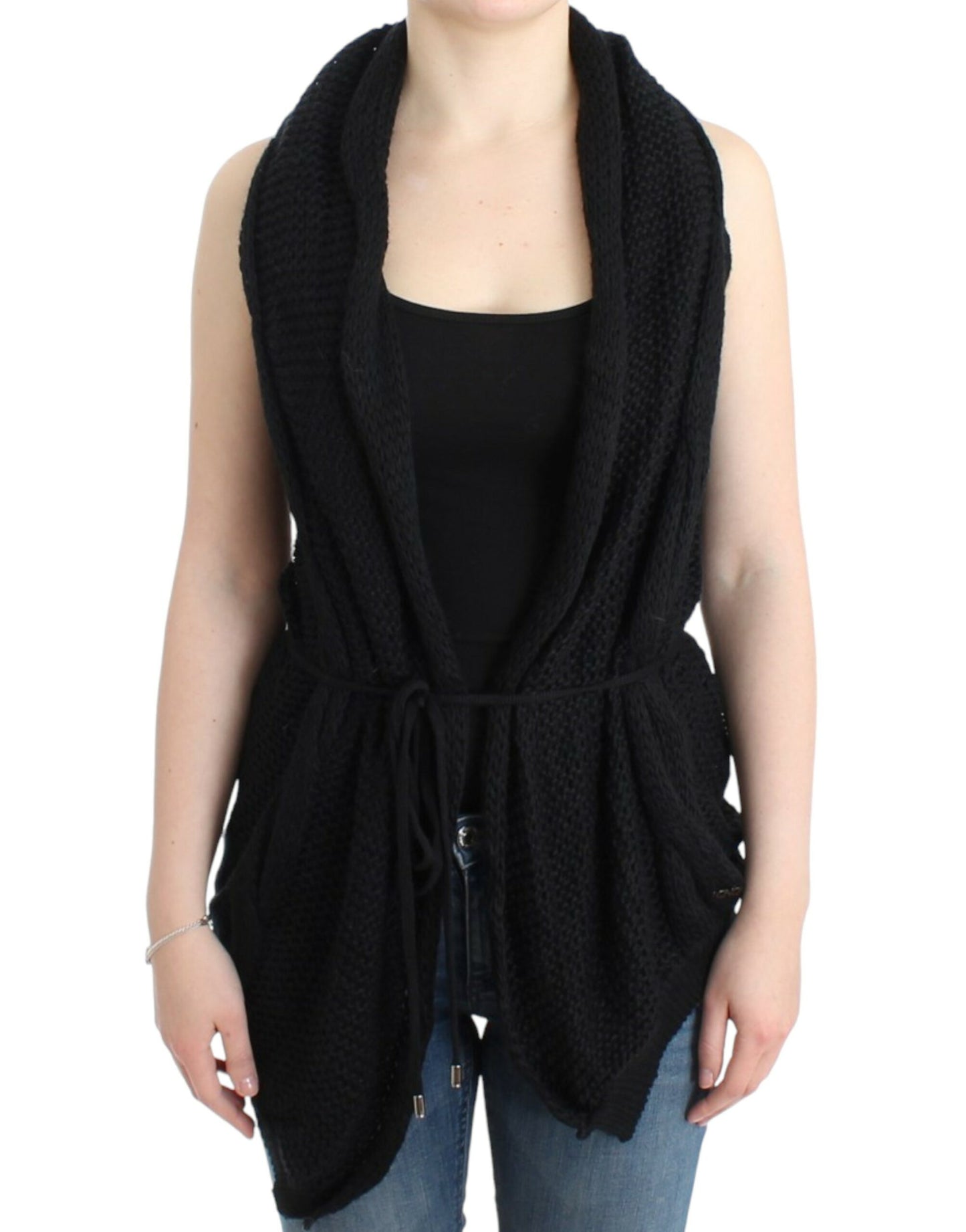 Costume National Chic Ærmeløs Strikket Vest Cardigan