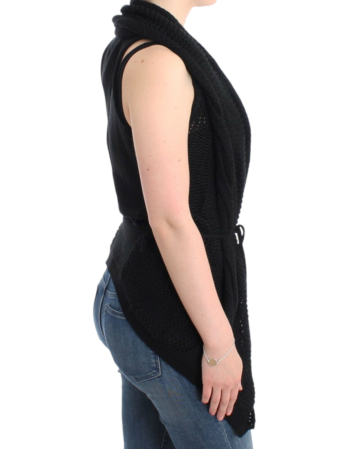Costume National Chic Ærmeløs Strikket Vest Cardigan