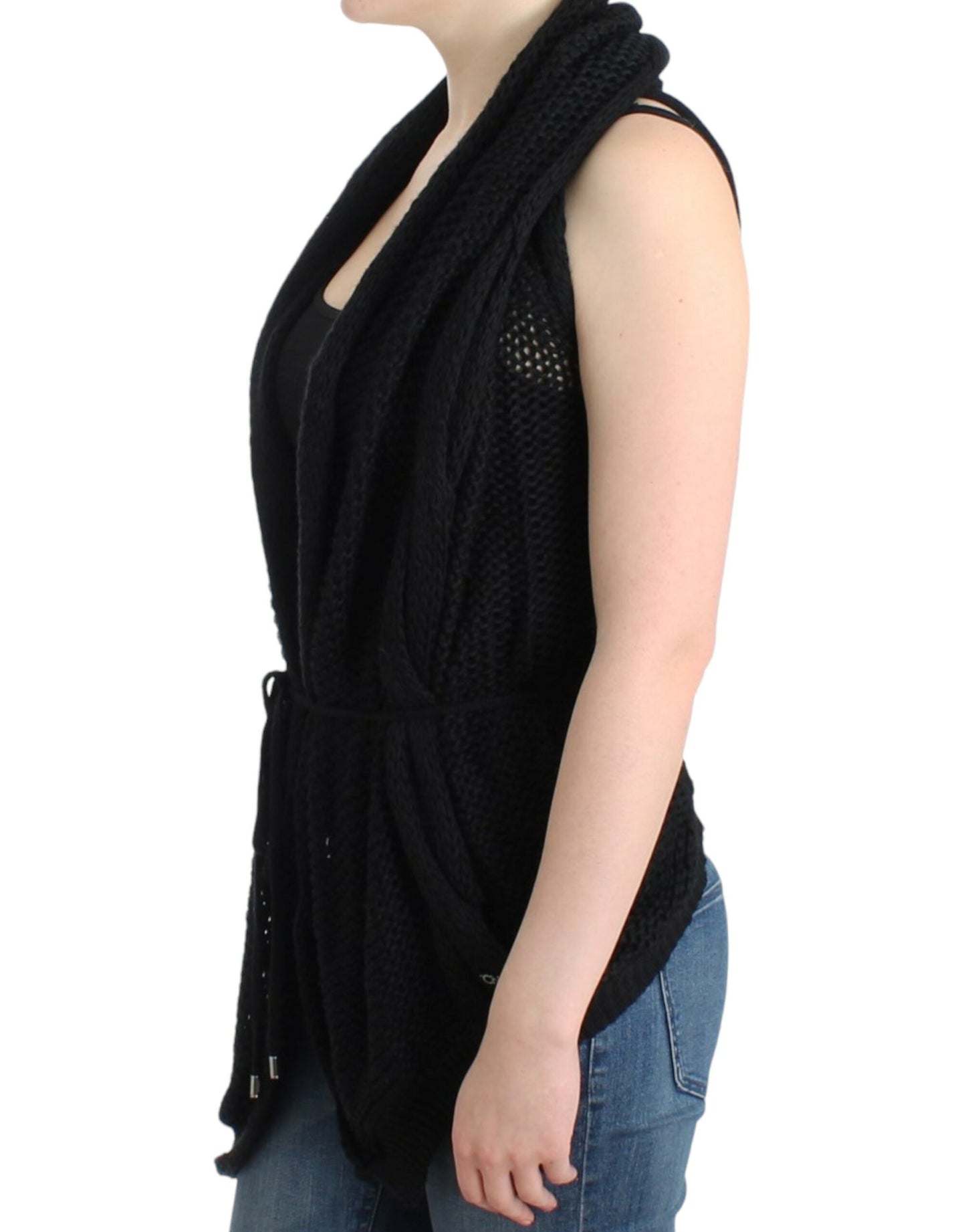 Costume National Chic Ærmeløs Strikket Vest Cardigan