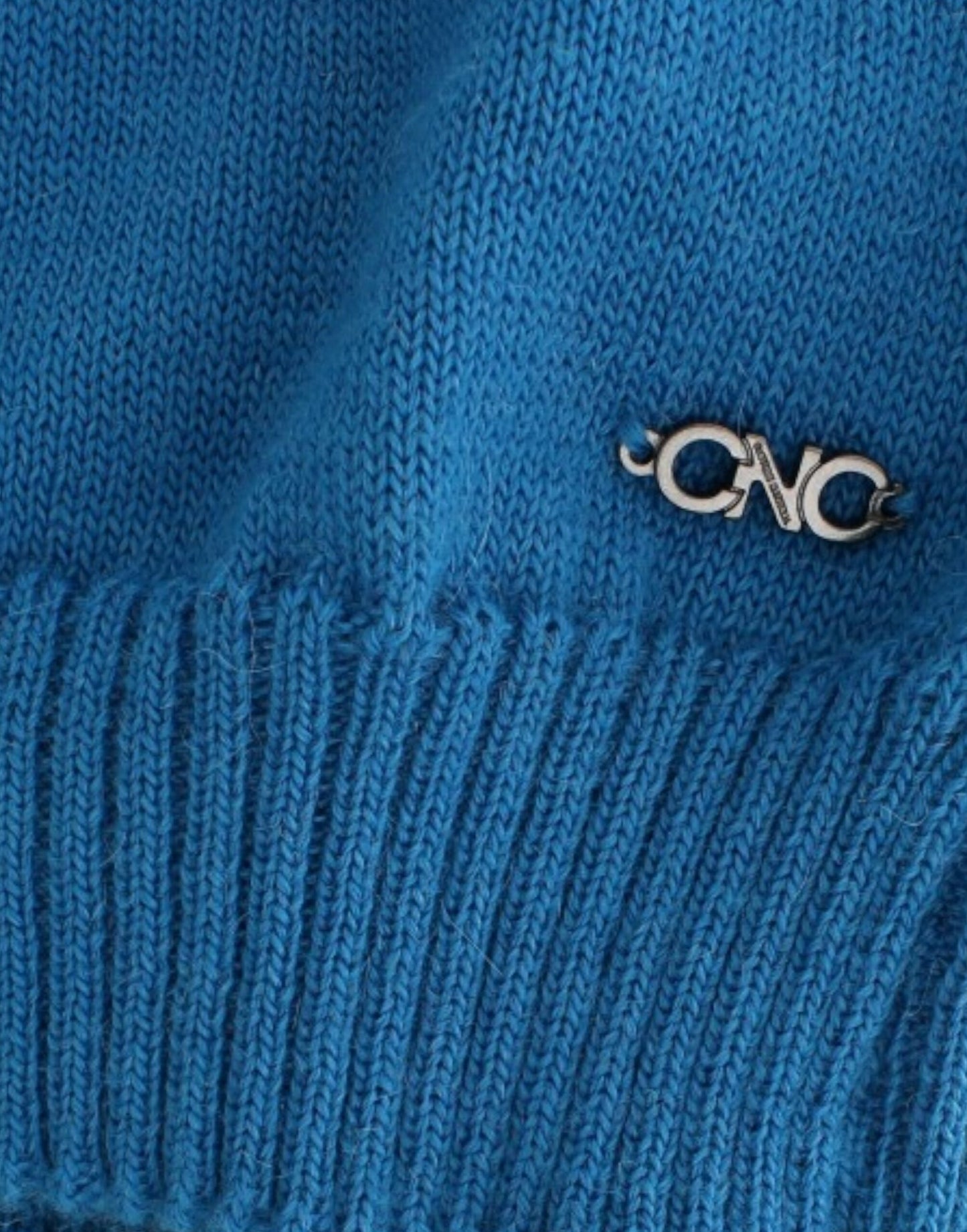 Costume National Chic Blå Rund Hals Striktrøje
