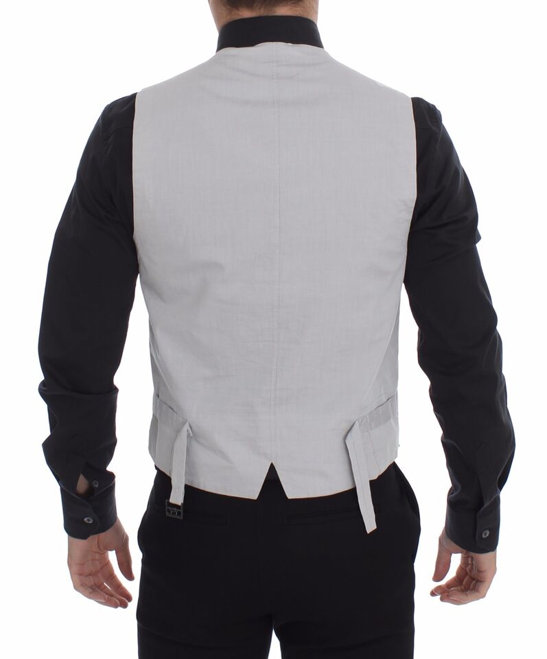 Dolce & Gabbana Chic Beige Enkeltradet Kjolevest