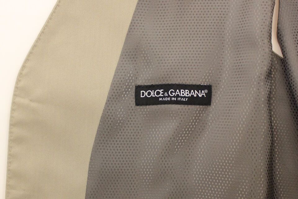 Dolce & Gabbana Elegant Beige Bomuldskjolevest