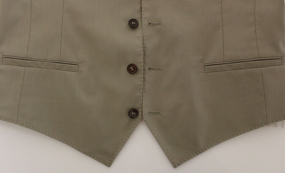 Dolce & Gabbana Elegant Beige Bomuldskjolevest