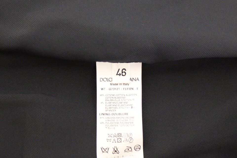 Dolce & Gabbana Elegant Blå Bomulds Stretch Kjolevest