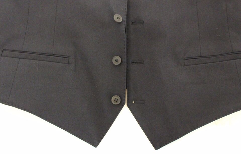 Dolce & Gabbana Elegant Blå Bomulds Stretch Kjolevest