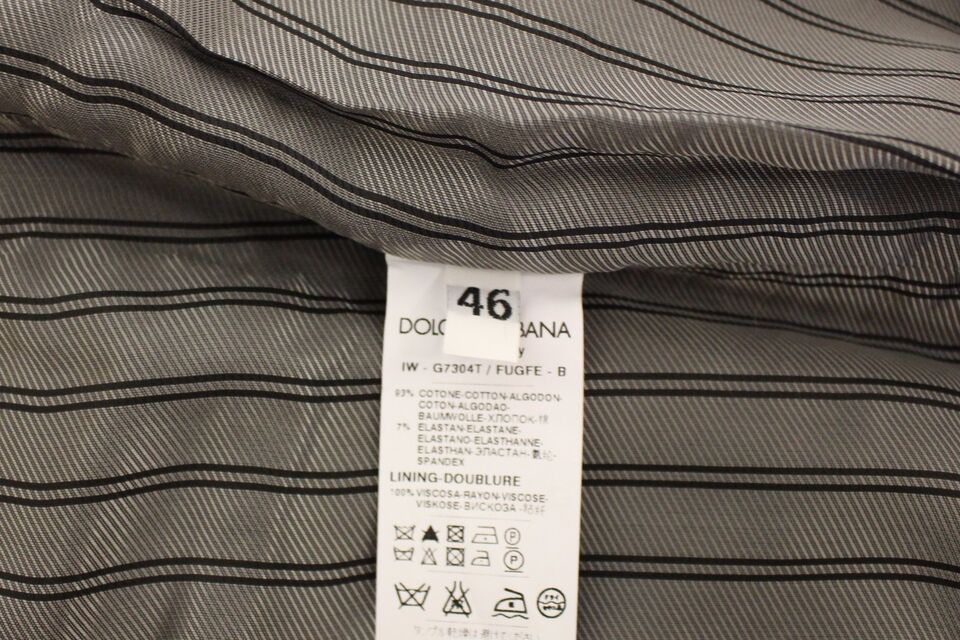 Dolce & Gabbana Elegant Grå Bomulds Stretch Kjolevest