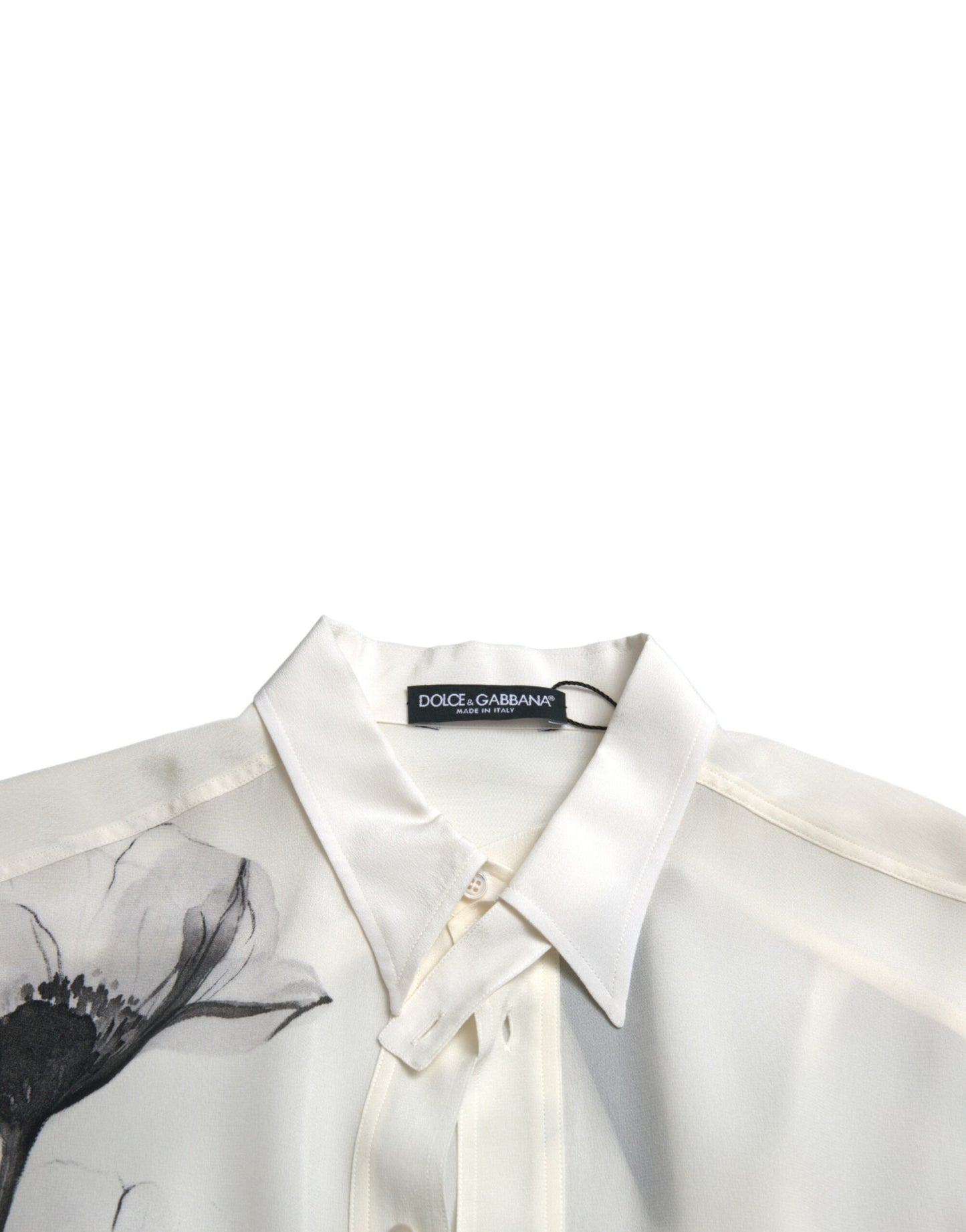 Dolce & Gabbana Elegant Blomster Silkeskjorte