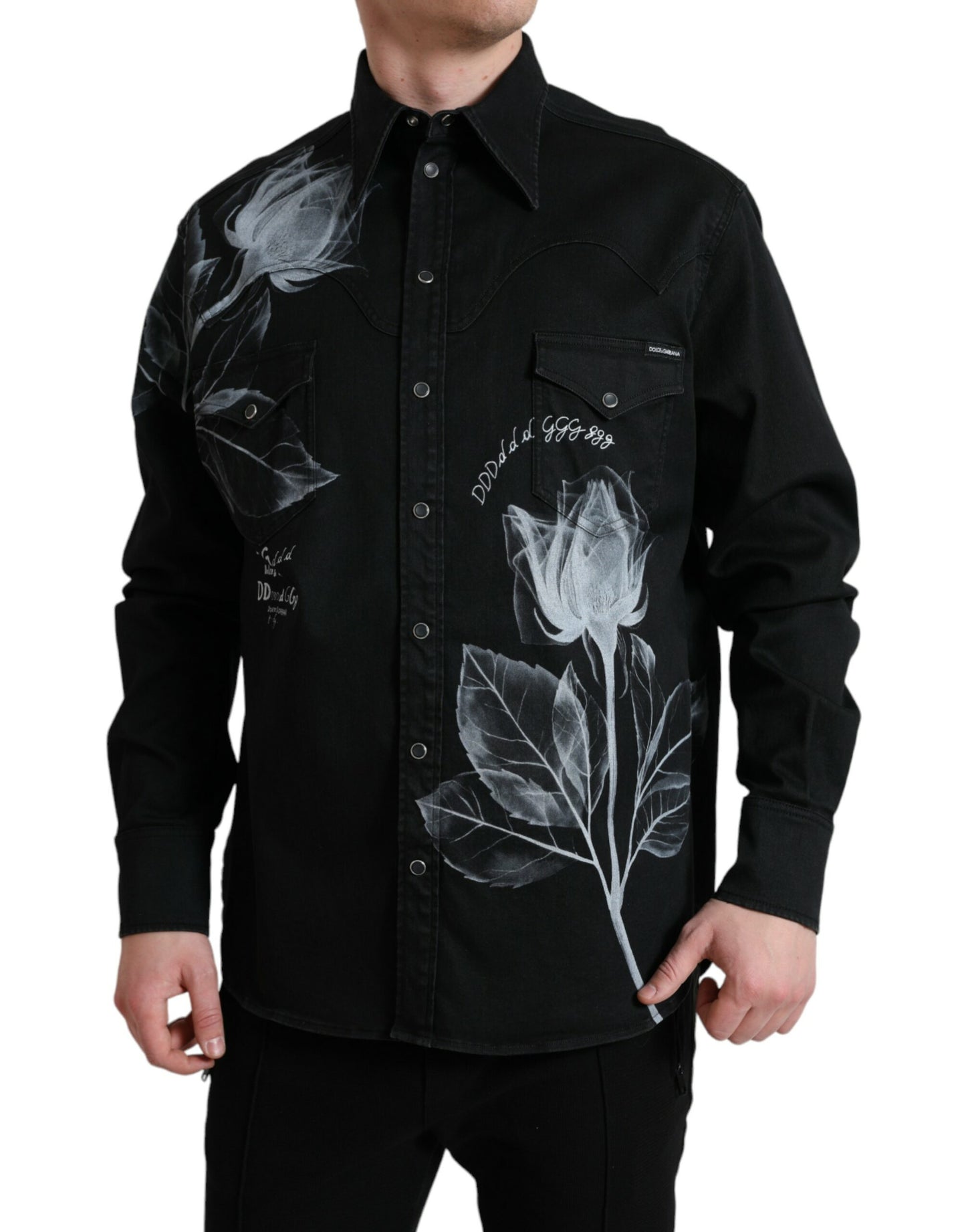Dolce & Gabbana Elegant Blomsterprint Skjorte