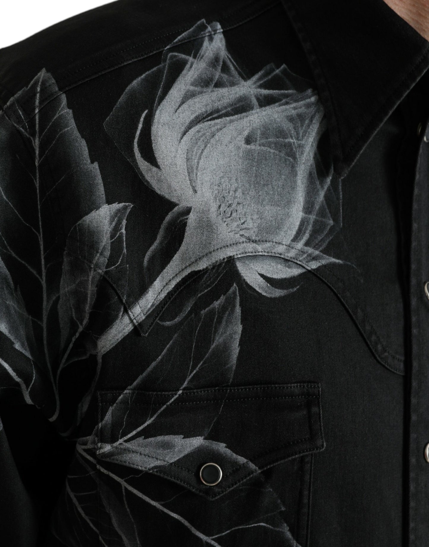 Dolce & Gabbana Elegant Blomsterprint Skjorte