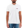 Diesel Elegant Hvid Bomuldspoloshirt med Kontrastlogo