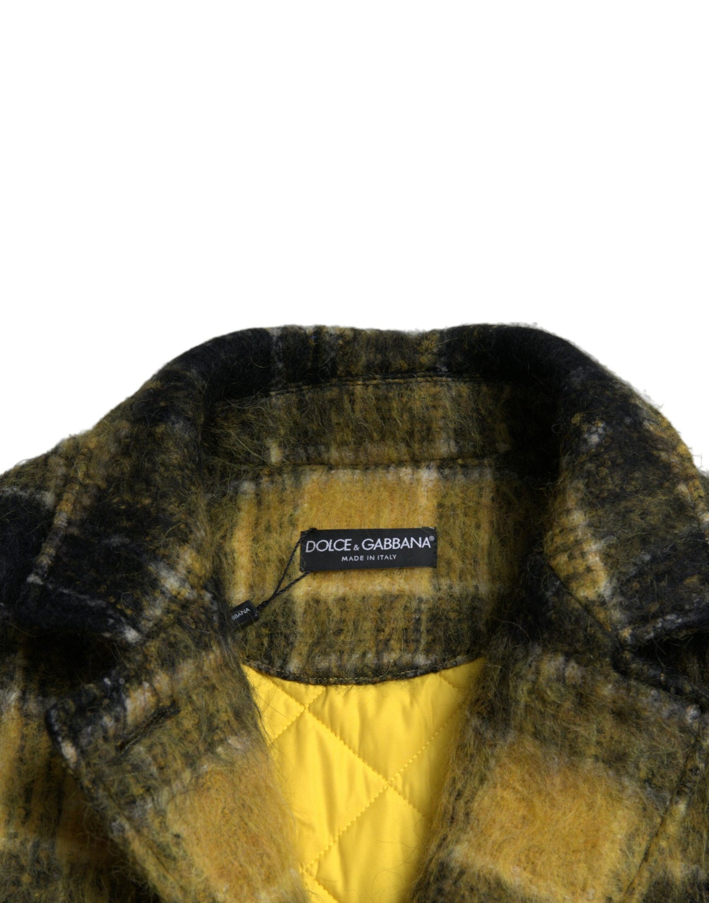Dolce & Gabbana Chic Ternet Lang Frakke i Solskinsgult