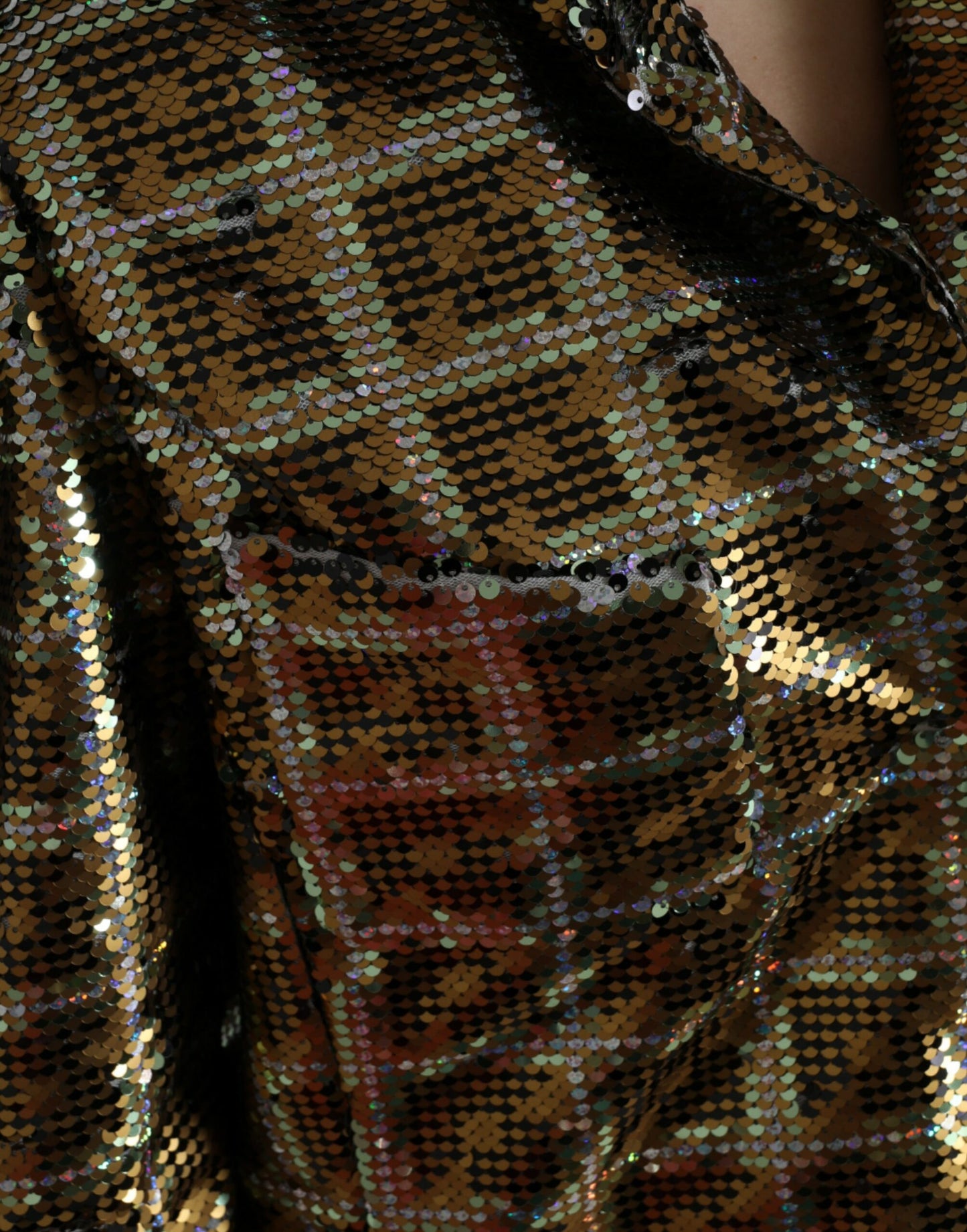 Dolce & Gabbana Flerfarvet Pailletbesat Cropped Jakke