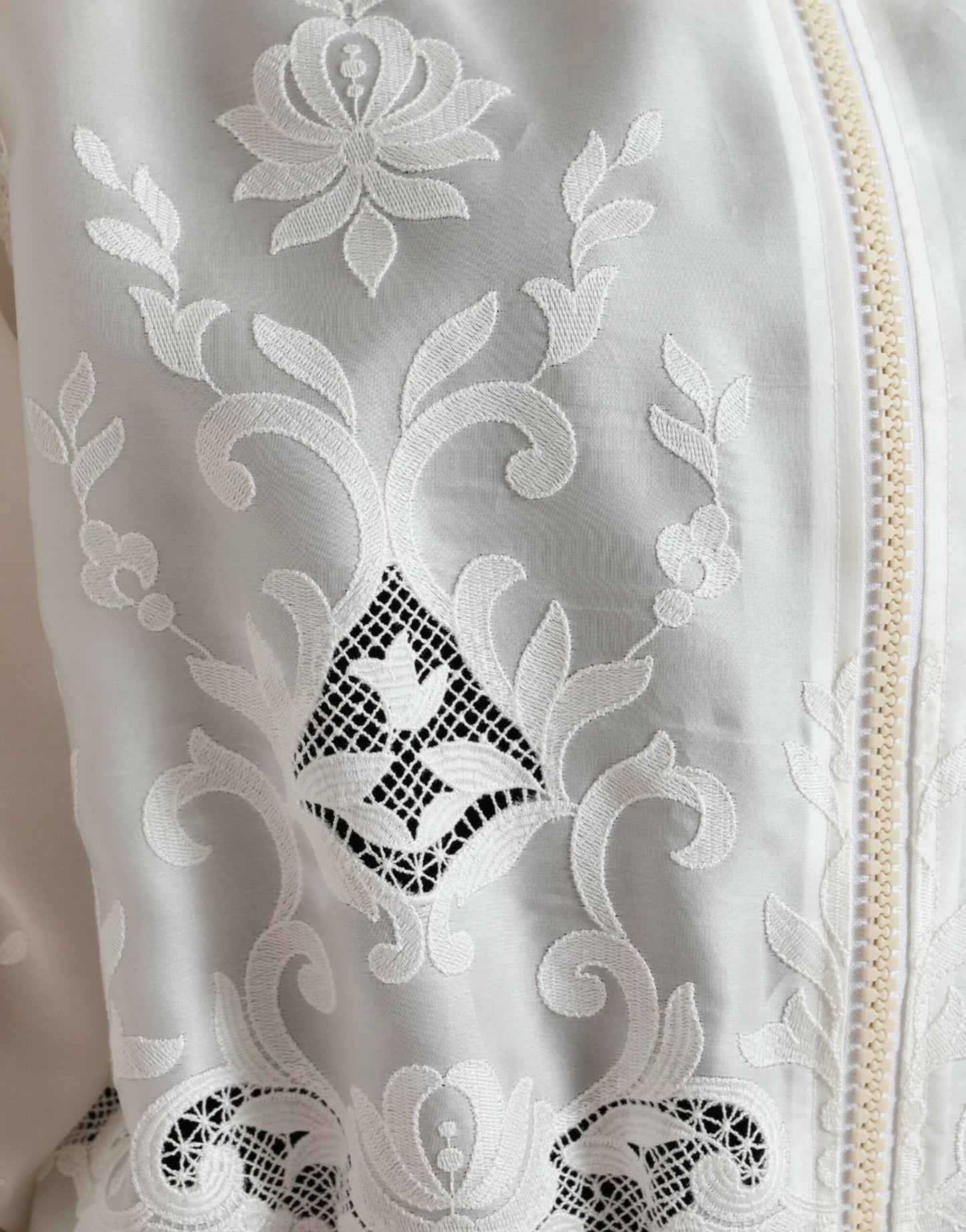 Dolce & Gabbana Elegant Hvid Silke Bomberjakke