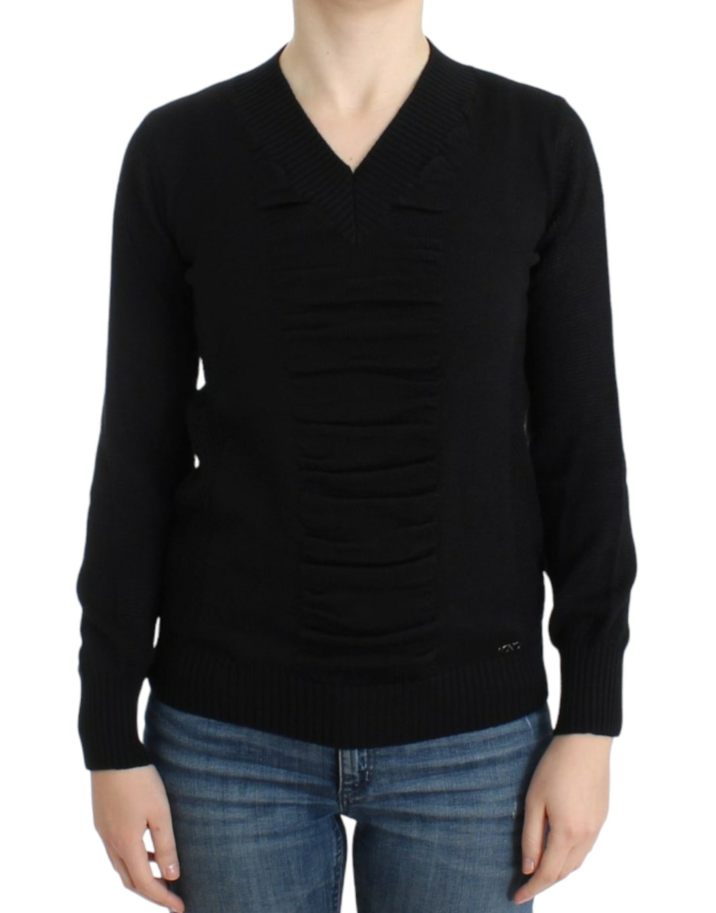 Costume National Elegant V-hals Letvægts Sweater