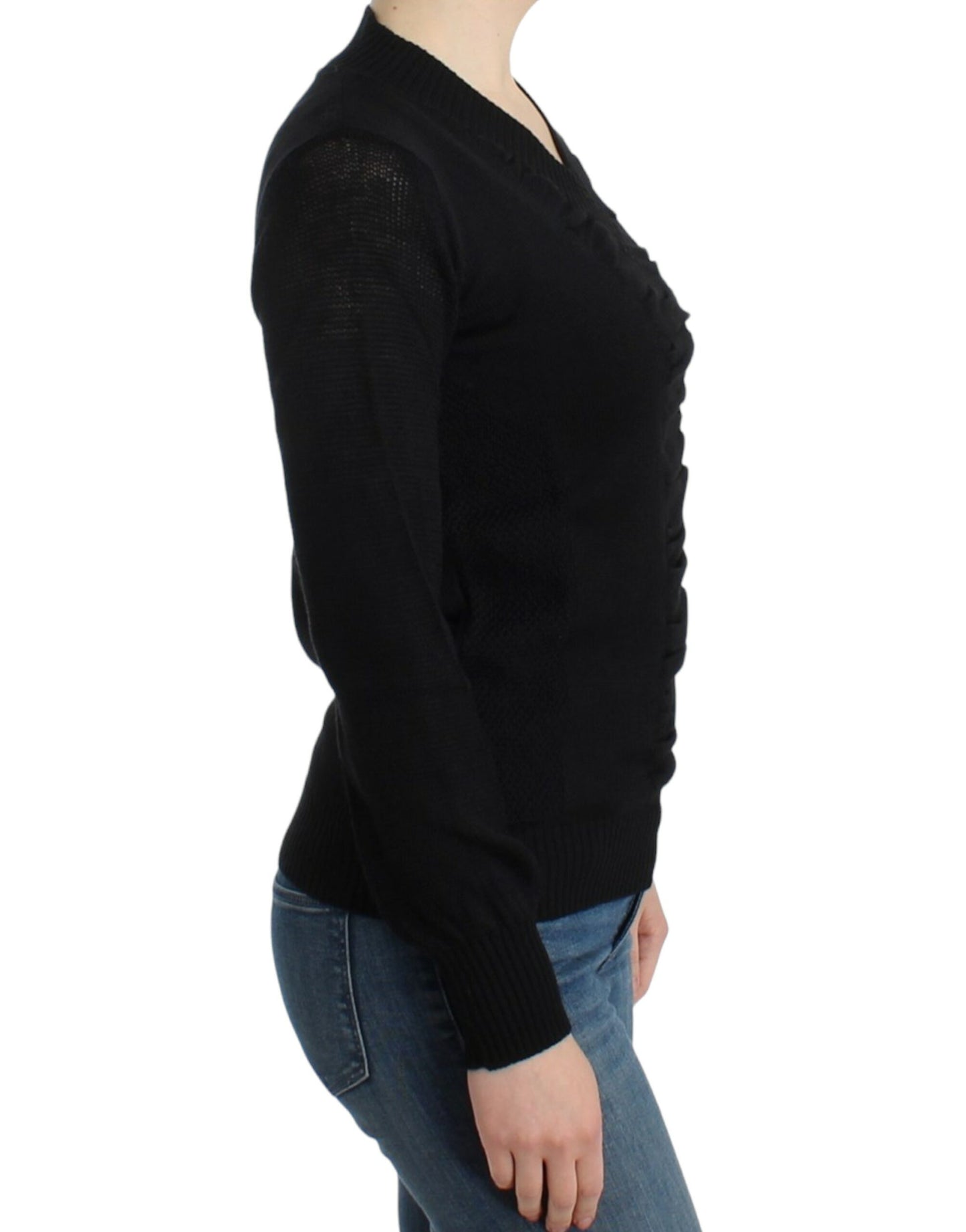Costume National Elegant V-hals Letvægts Sweater