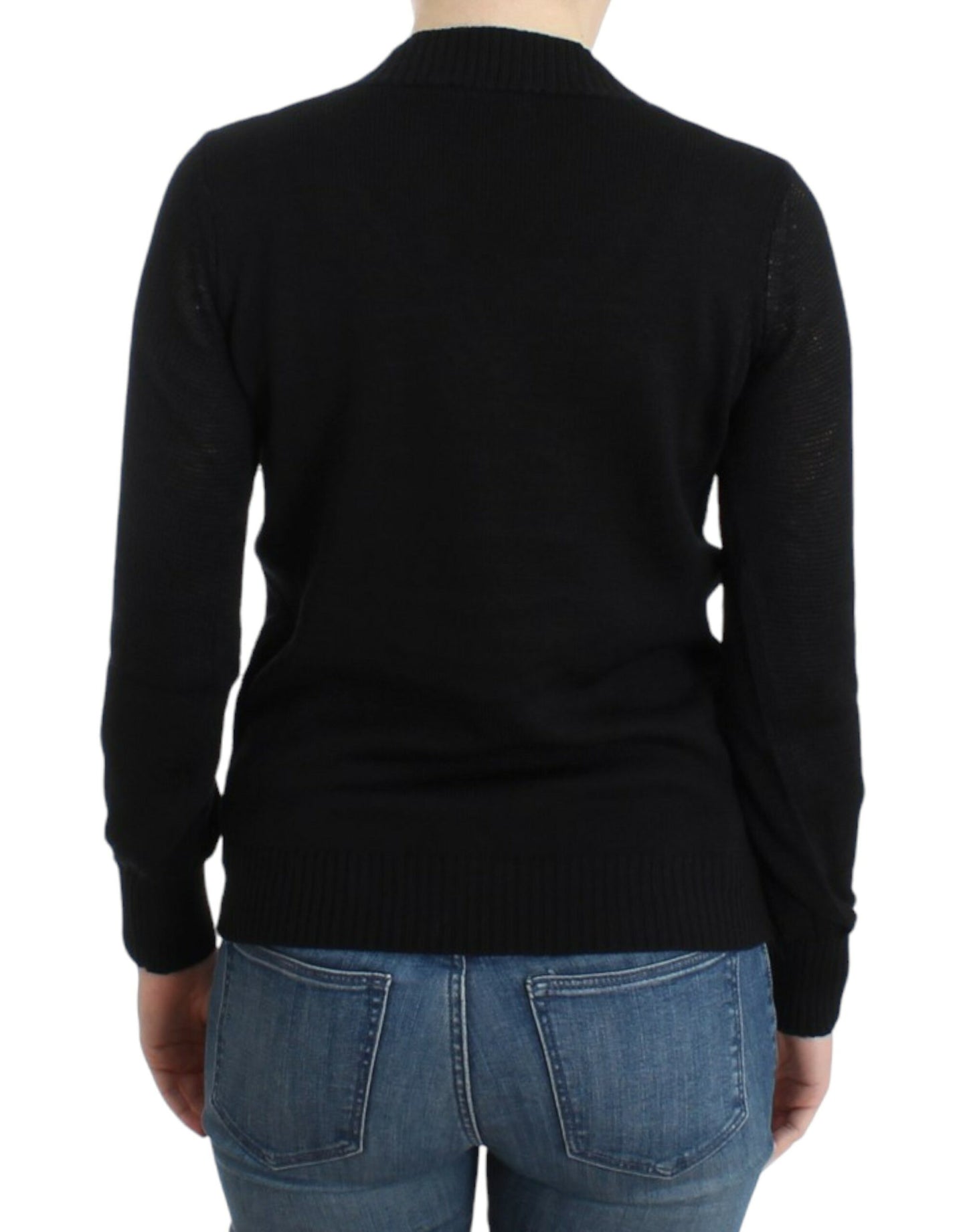 Costume National Elegant V-hals Letvægts Sweater