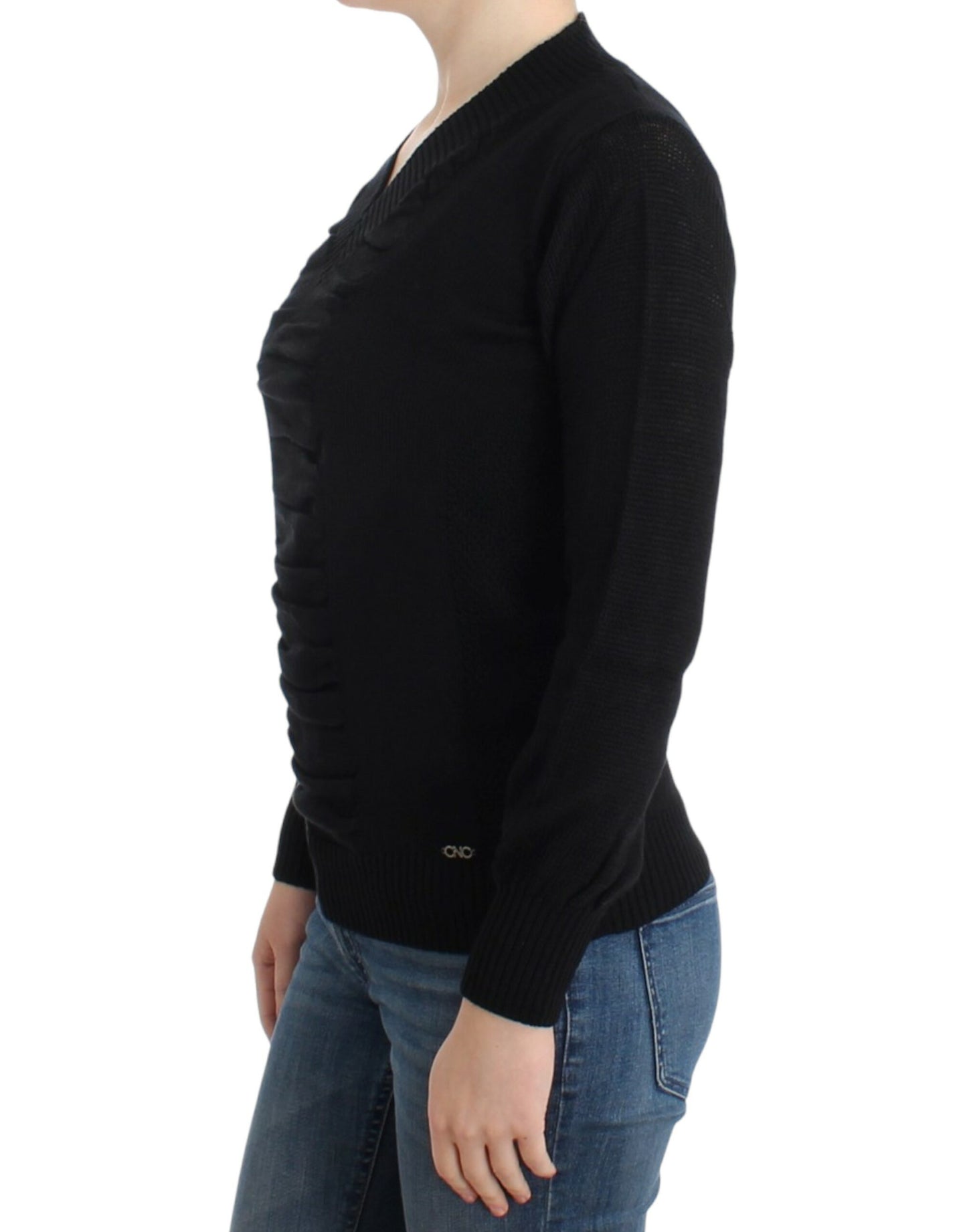 Costume National Elegant V-hals Letvægts Sweater