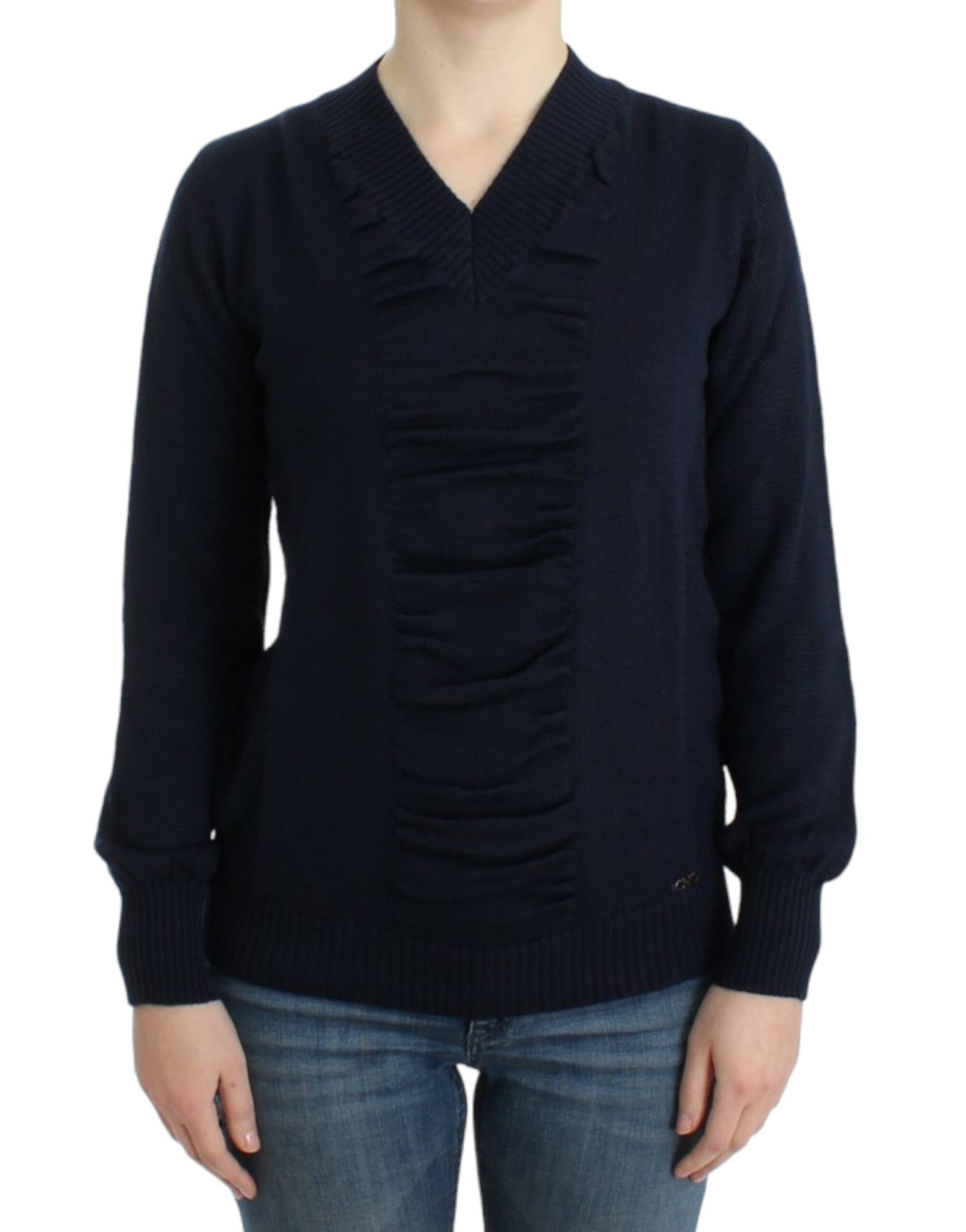 Costume National Elegant V-hals Letvægts Sweater