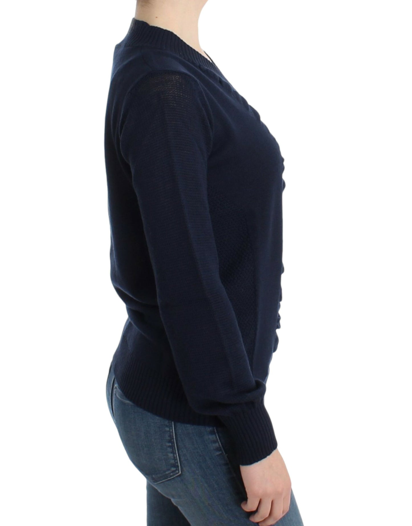 Costume National Elegant V-hals Letvægts Sweater