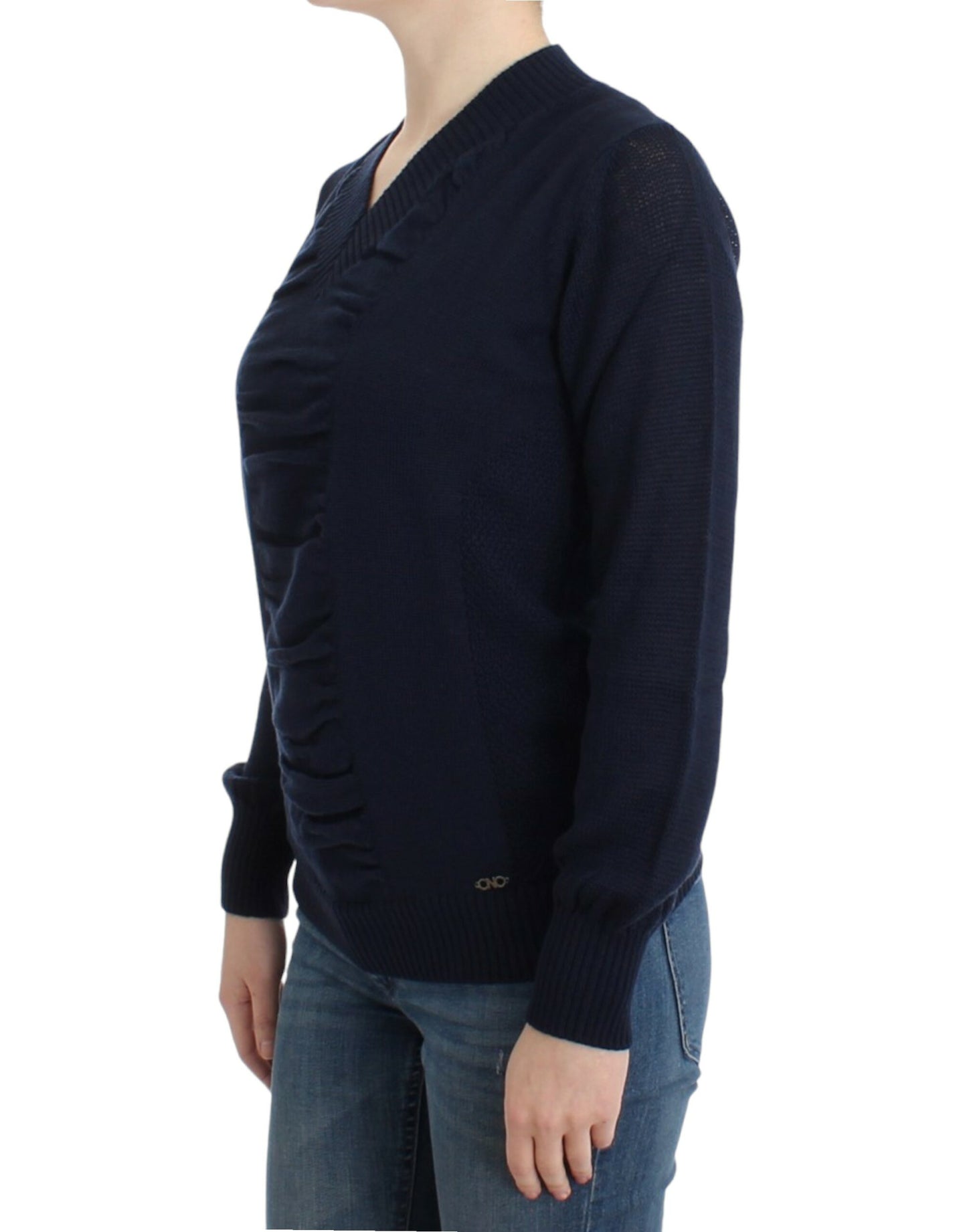 Costume National Elegant V-hals Letvægts Sweater