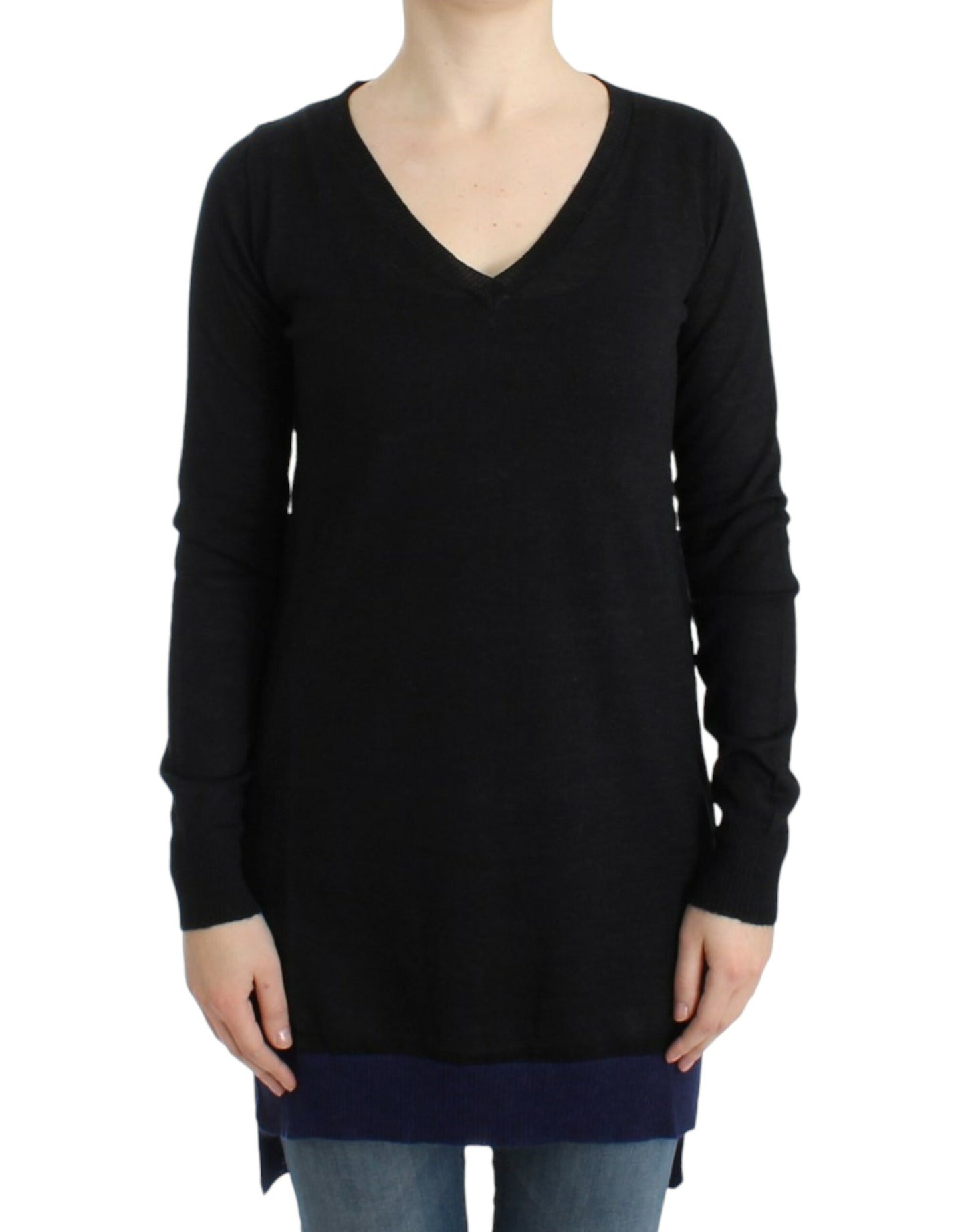 Costume National Elegant V-hals Letvægts Sweater