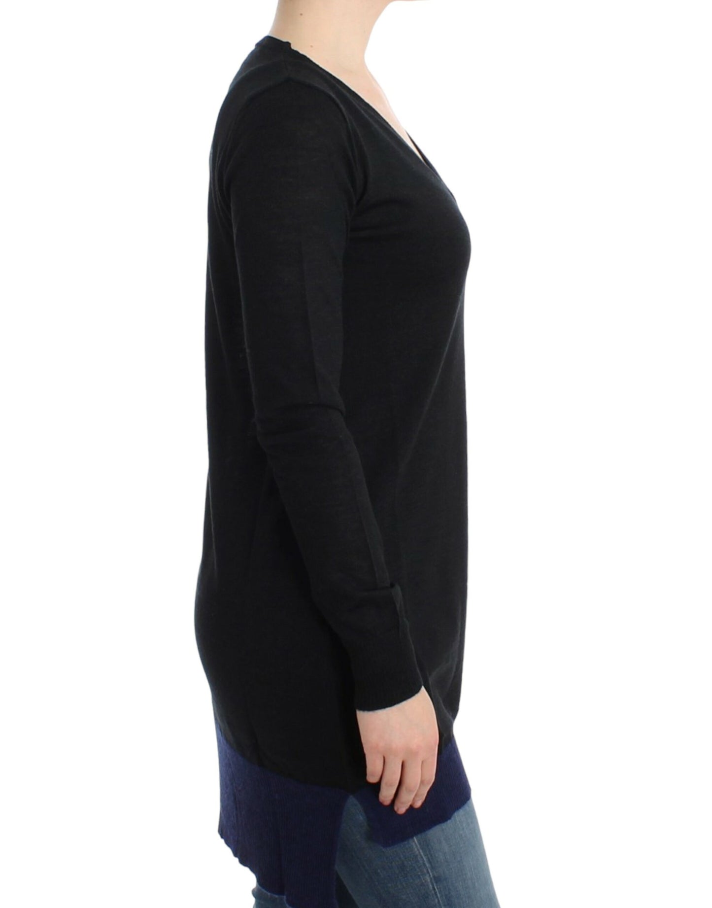 Costume National Elegant V-hals Letvægts Sweater