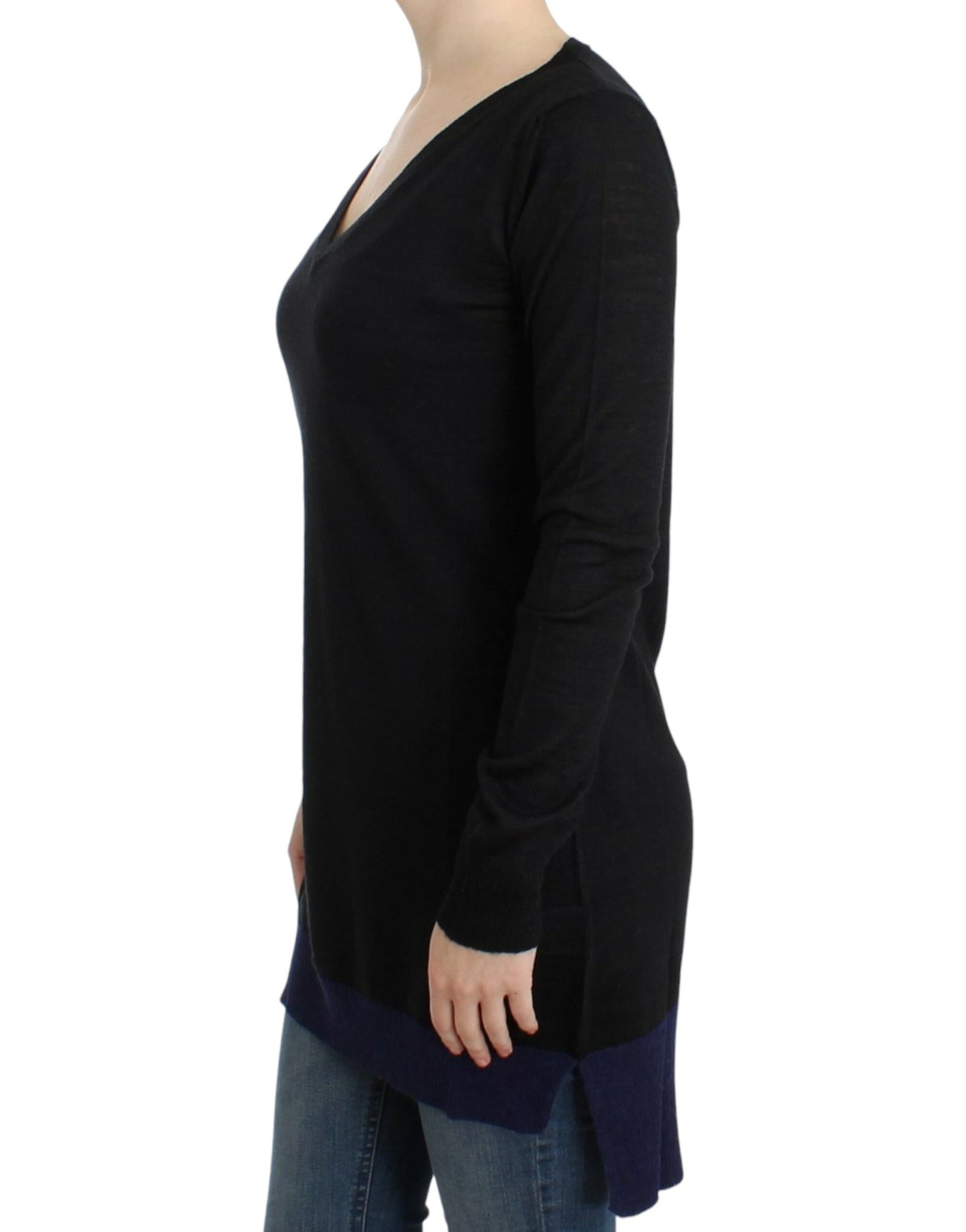 Costume National Elegant V-hals Letvægts Sweater