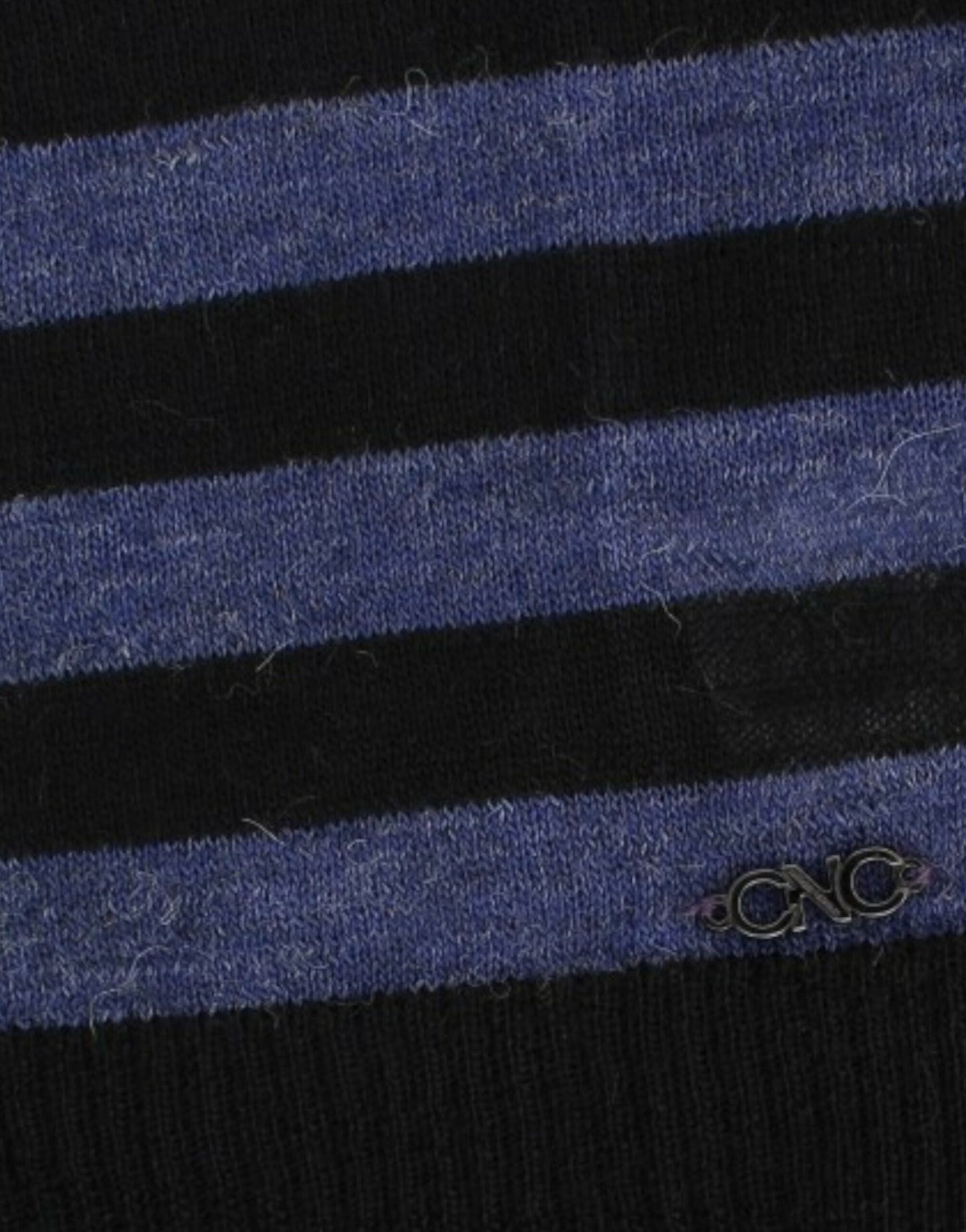Costume National Stribet Luksustrøje med V-hals