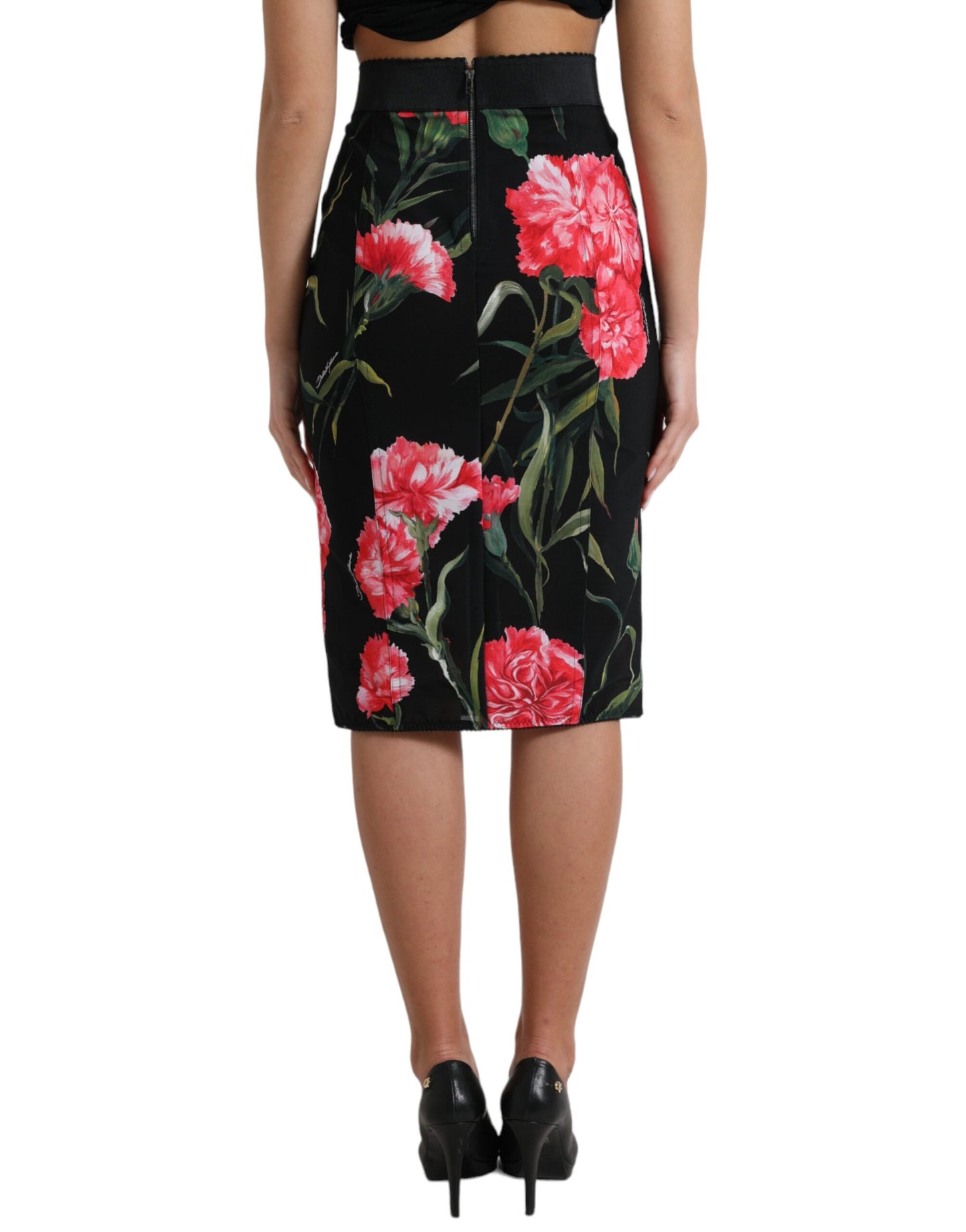 Dolce & Gabbana Blomsterprintet Højtaljet Blyantnederdel
