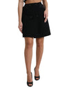 Dolce & Gabbana Elegant Højtaljet A-formet Mini Nederdel