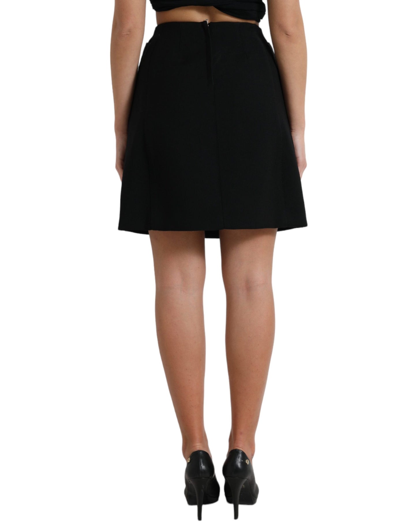 Dolce & Gabbana Elegant Højtaljet A-formet Mini Nederdel