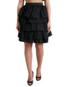Dolce & Gabbana Elegant Lagdelt A-formet Mini Nederdel