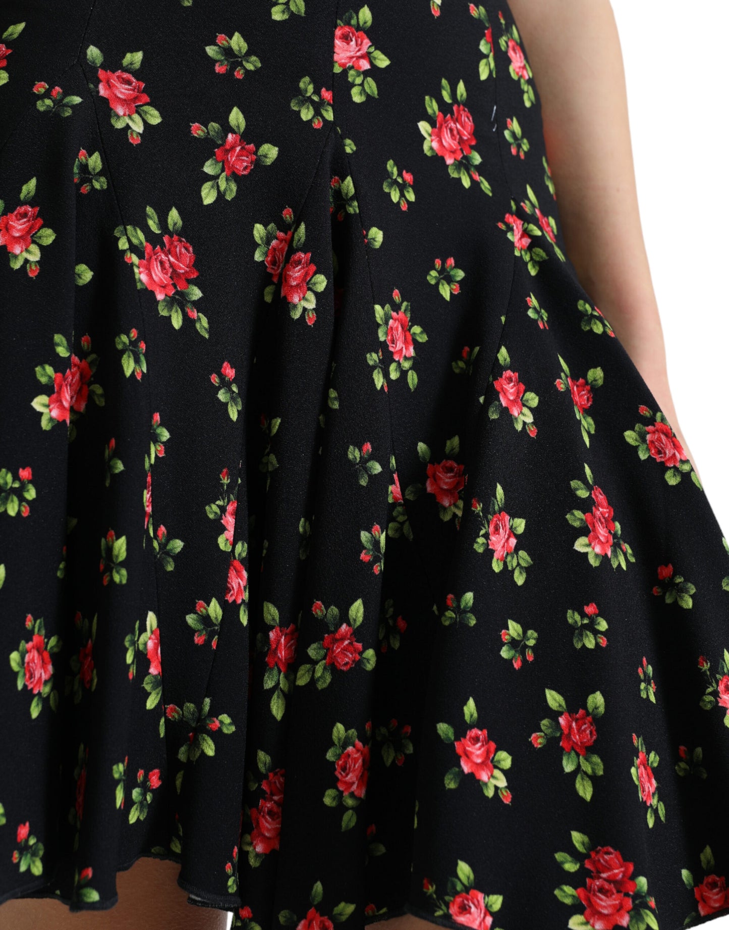 Dolce & Gabbana Blomstret A-formet mini-nederdel med høj talje