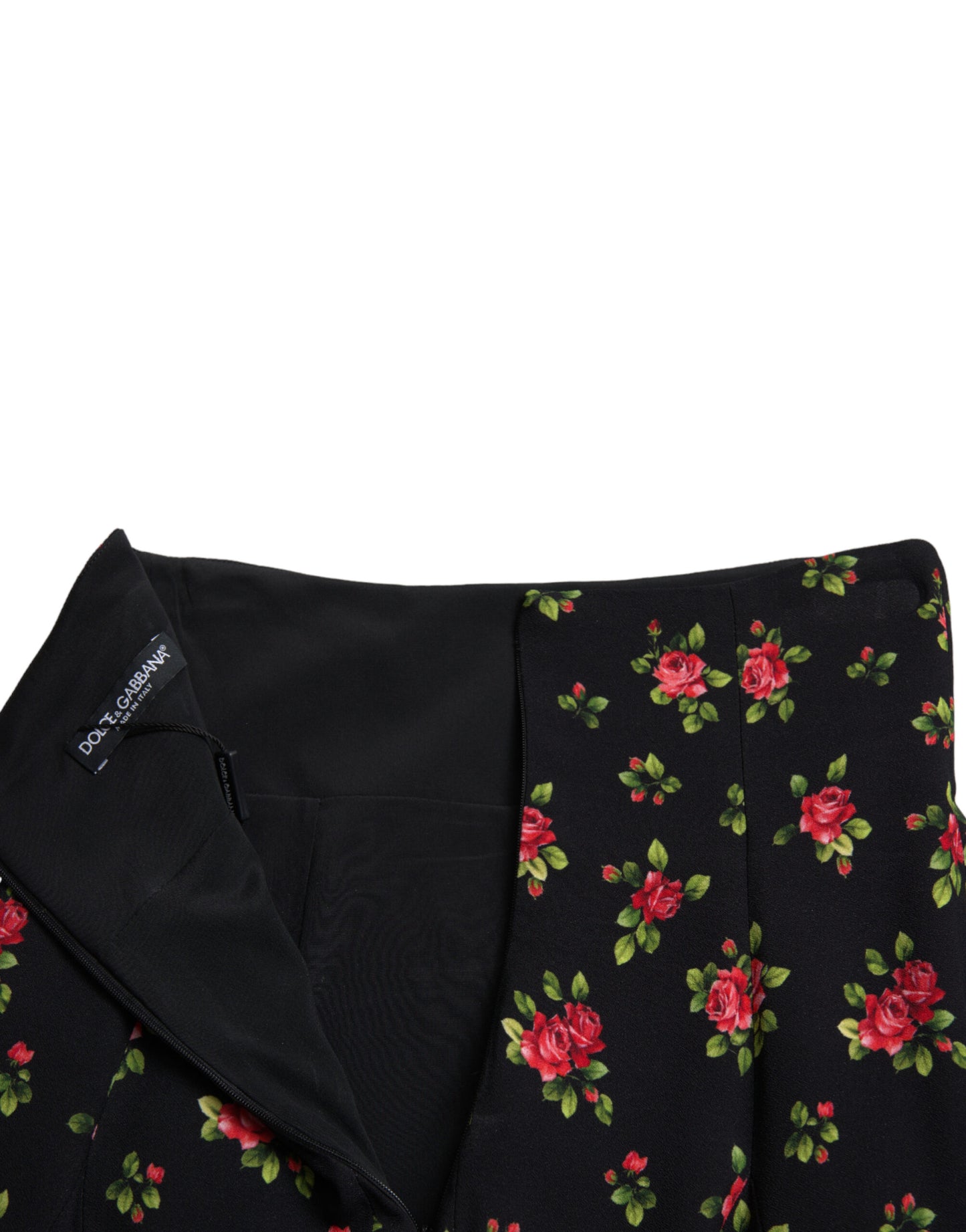 Dolce & Gabbana Blomstret A-formet mini-nederdel med høj talje