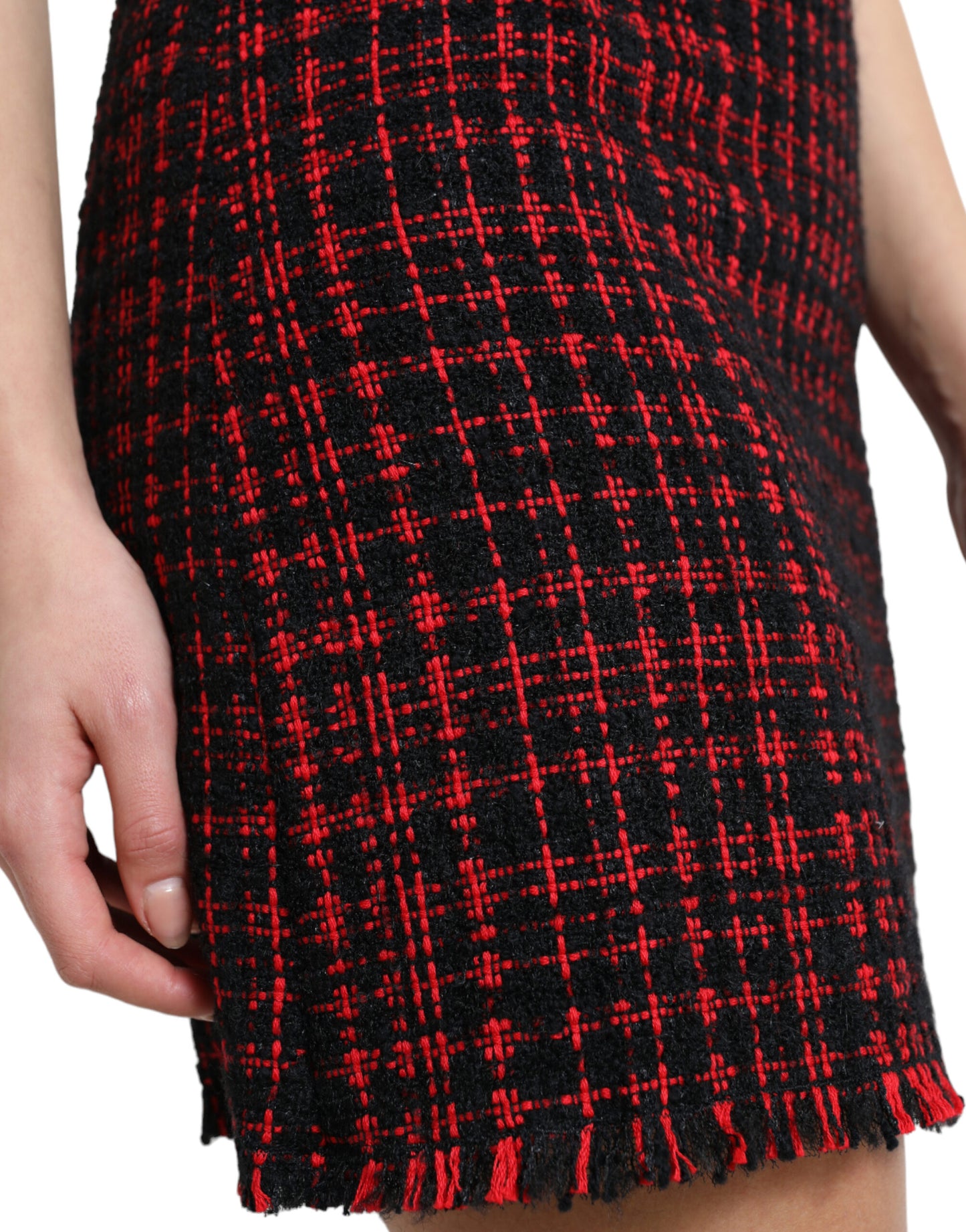 Dolce & Gabbana Fristende Tartan Højtaljet Mini Nederdel