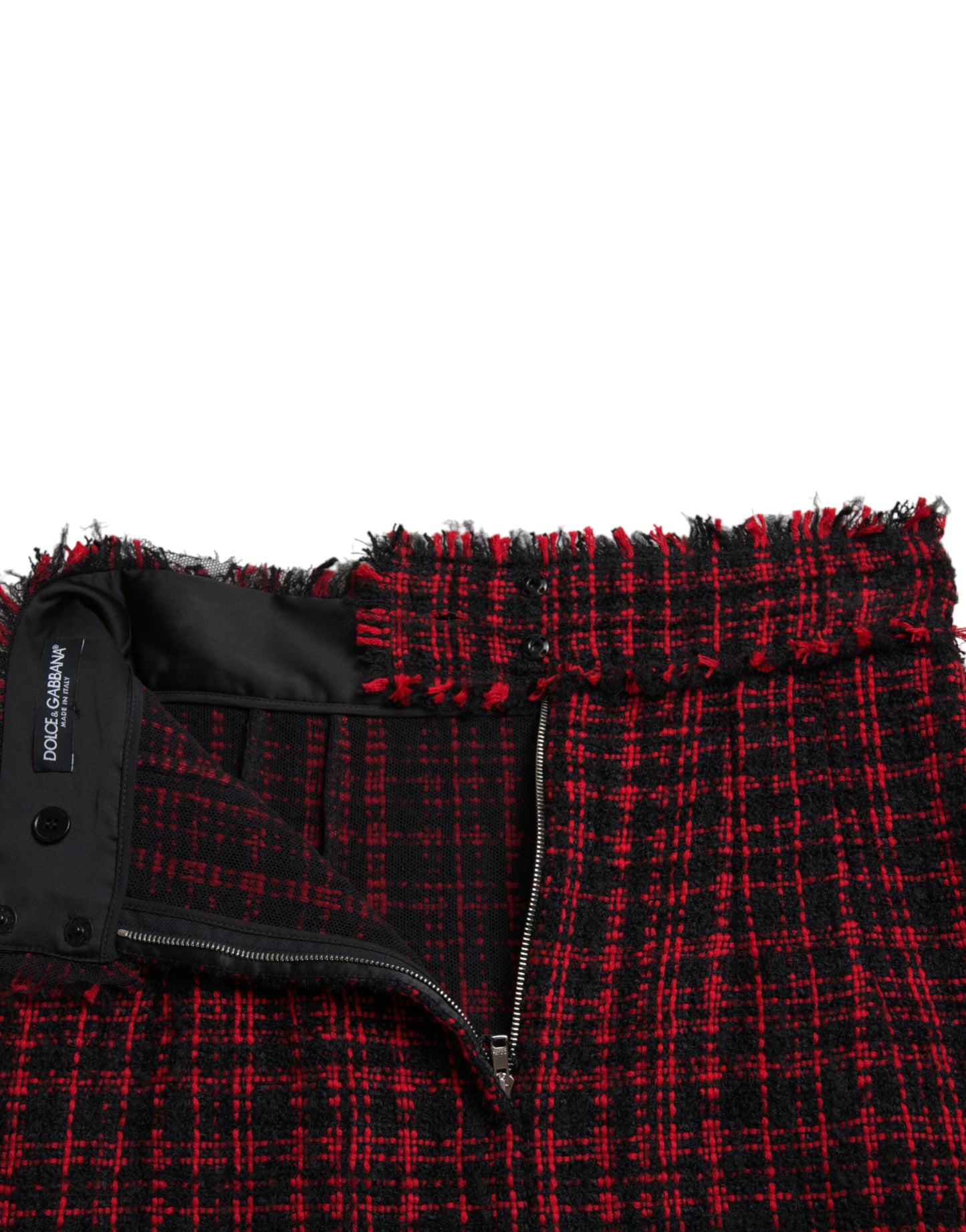Dolce & Gabbana Fristende Tartan Højtaljet Mini Nederdel